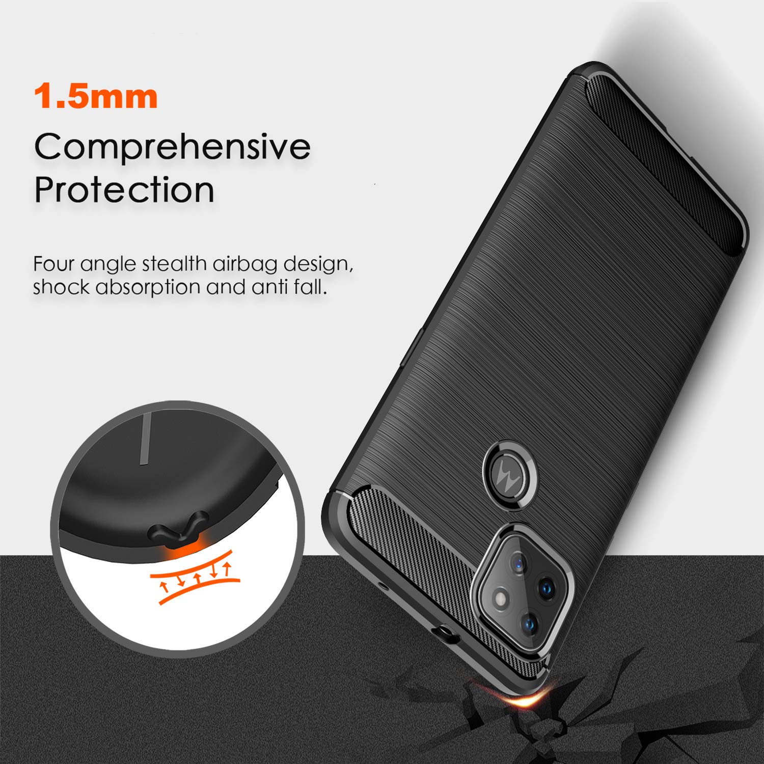 Per MOTOROLA MOTO G9 POWER COVER TRASPARENTE + PELLICOLA IN