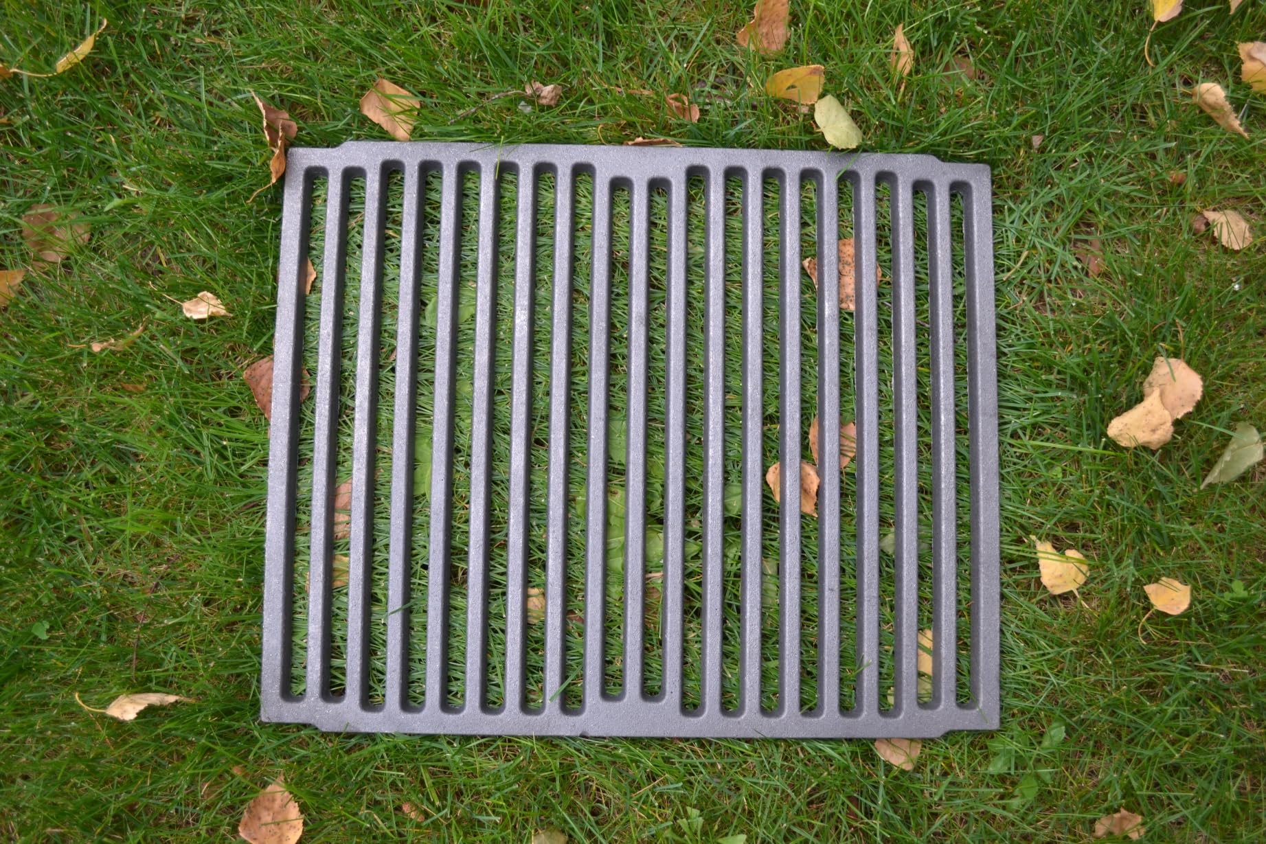 SEZAM 41,5 x 33,5 cm, griglia in ghisa, diversi diametri, adatta per camino, stufa, griglia per forno, griglia a carbone, barbecue a carbonella, griglia elettrica