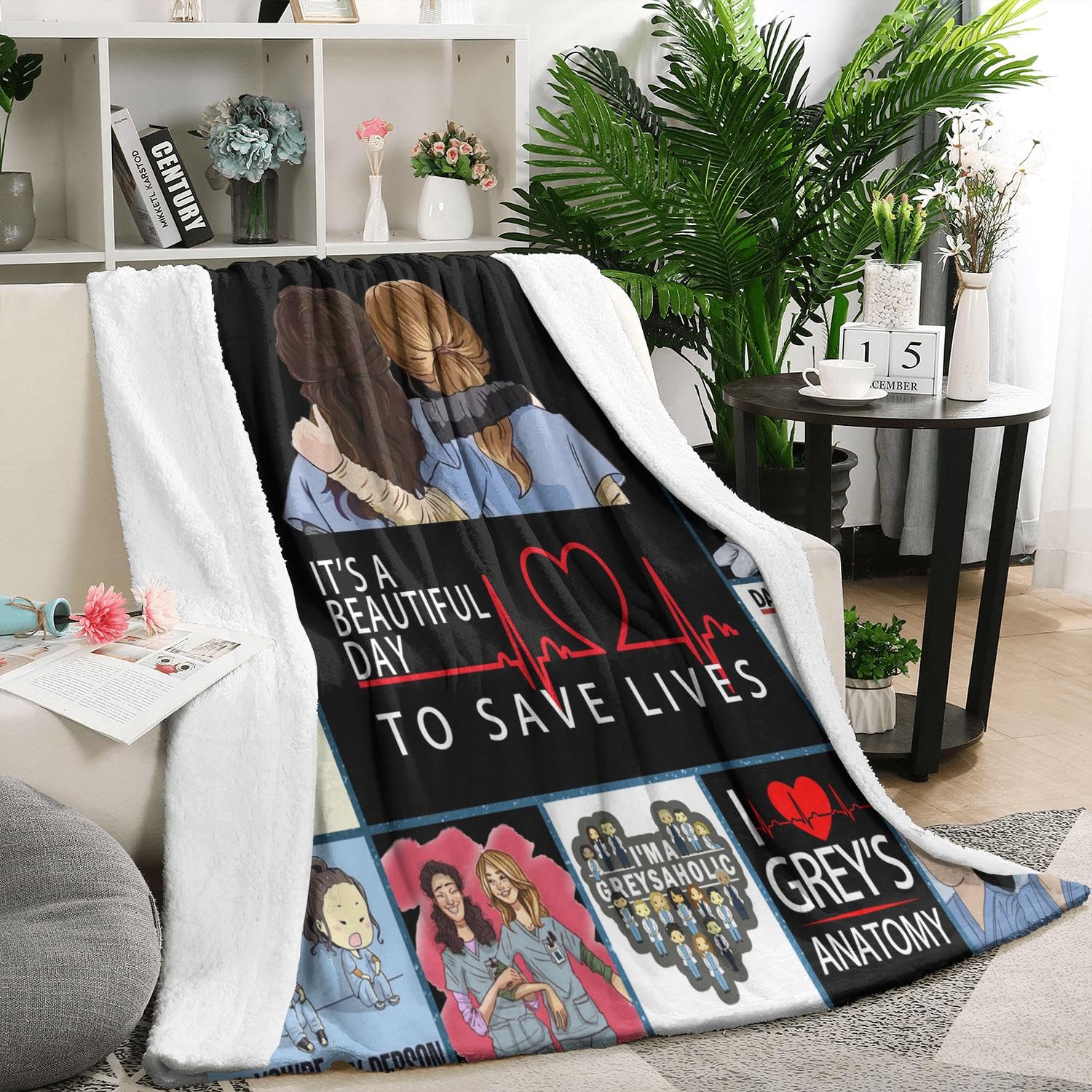 Doctor Blanket Flannel Throw Blanket,Soft Printed Blanket for Couch,Warmer Flannel Blanket,Bedding,Sofa,Living Room and Camping 80"X60"