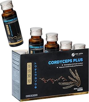 FINE JAPAN Cordyceps Plus: Premium Cordyceps Mushroom Extract and Macadamia Blend - Smart Drops Adaptogenic Mushrooms, Organic Mushroom Supplement for Energy & Immunity, Liquid Cordyceps (Pack of 10)