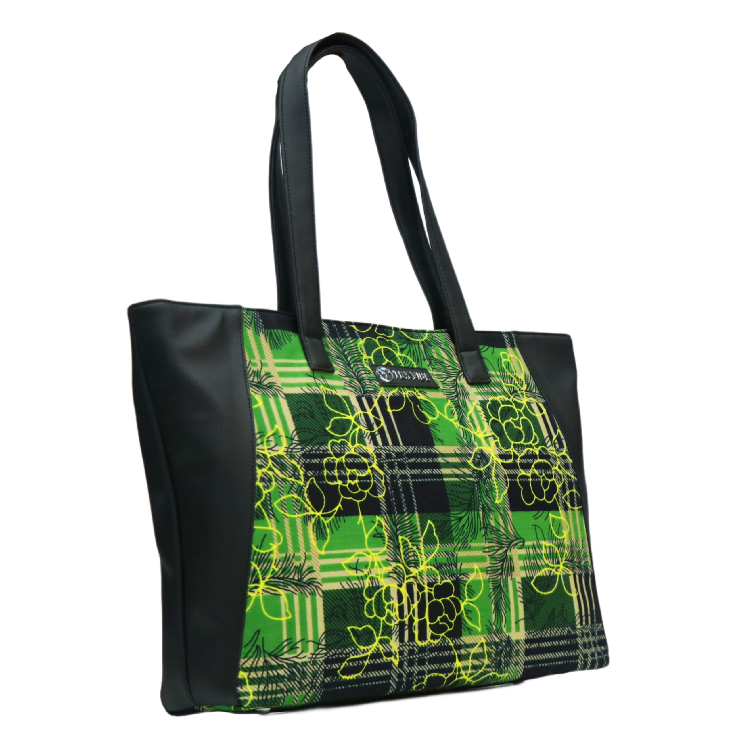 TexvibePrinted Tote Bag, Emerald Bloom Tote Bag
