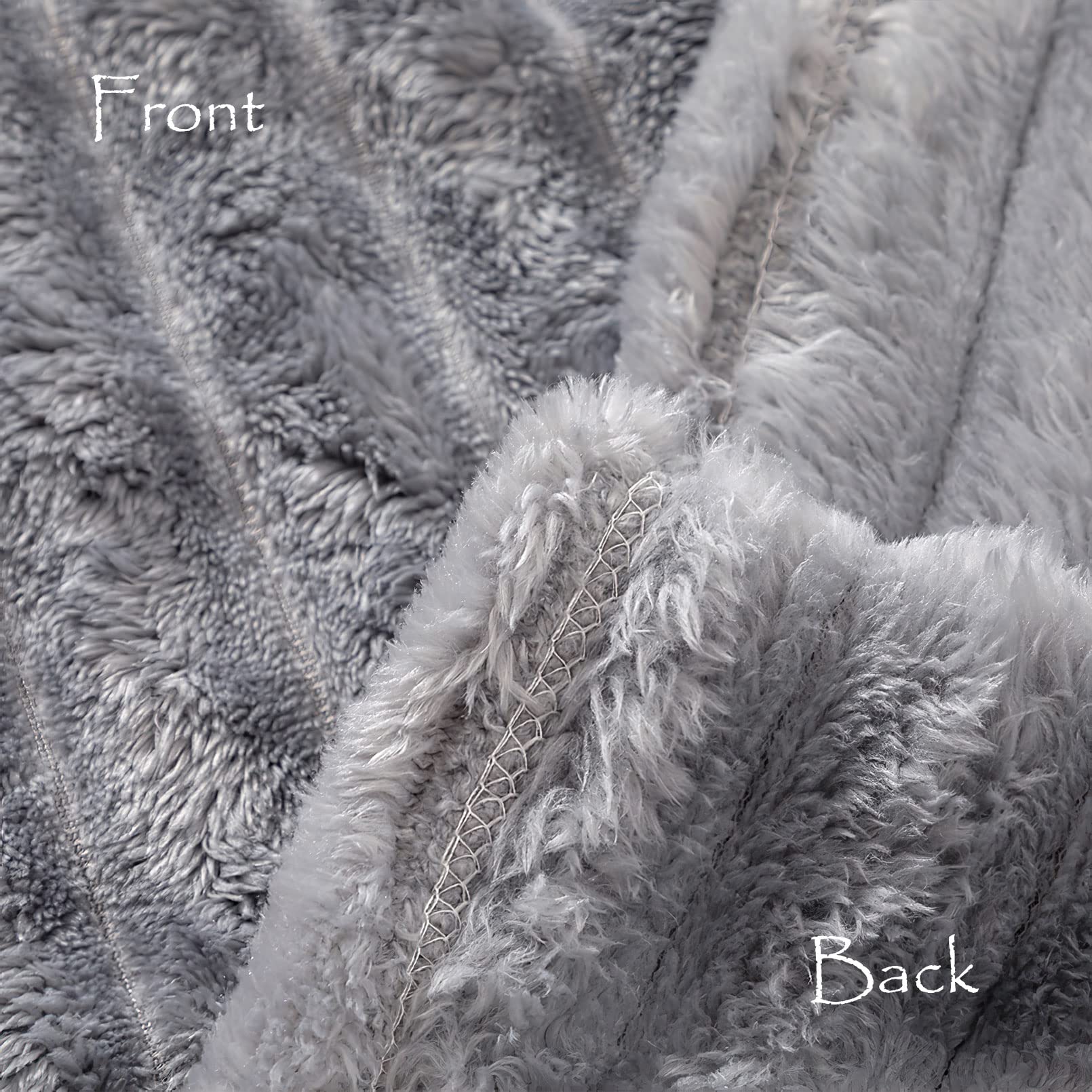 Coperta 200 x 230 cm, calda coperta e copridivano, per mamma, donne e fidanzate (grigio, 200 x 230 cm)