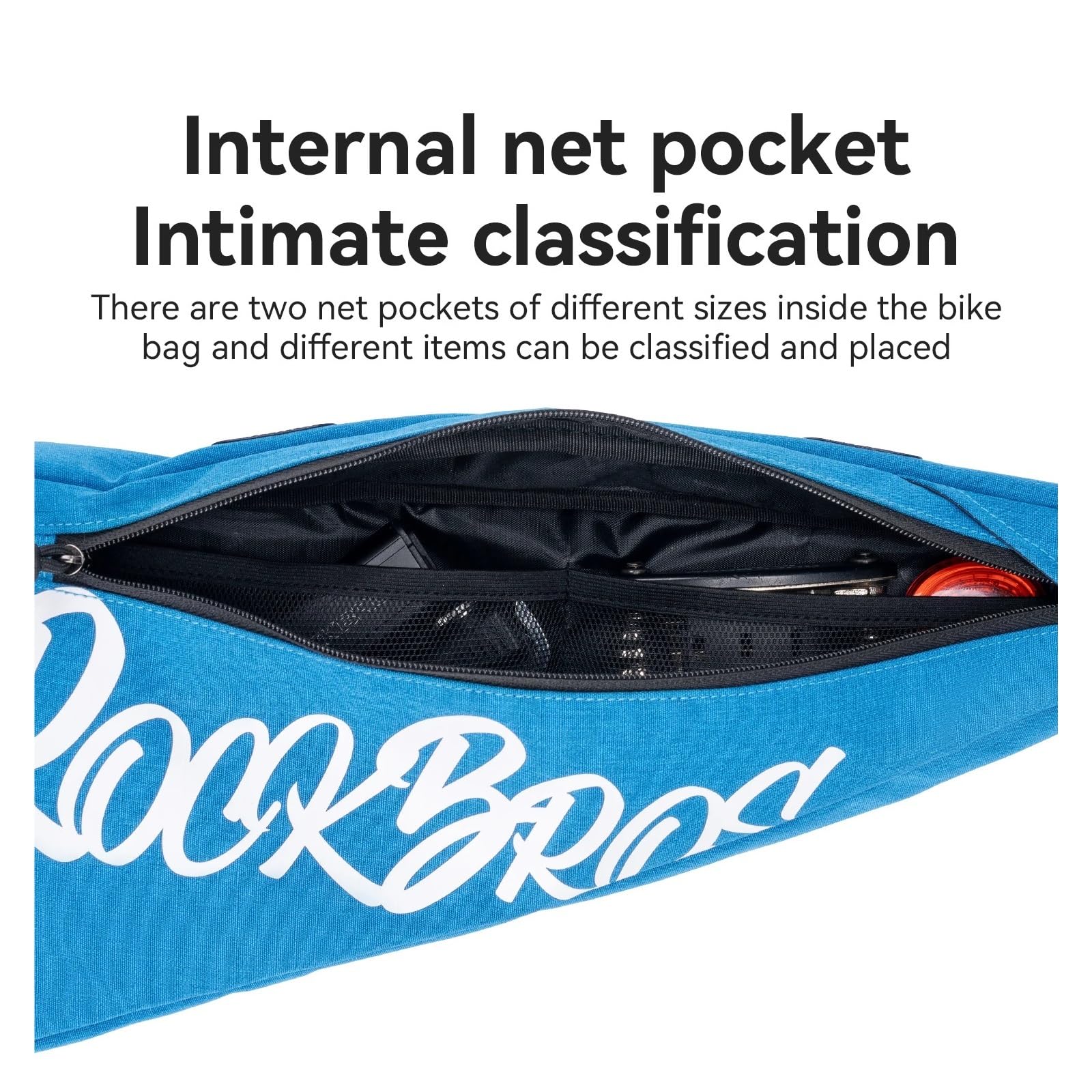 Borsa con telaio triangolare for bicicletta impermeabile da 1 pezzo da 1,9 litri