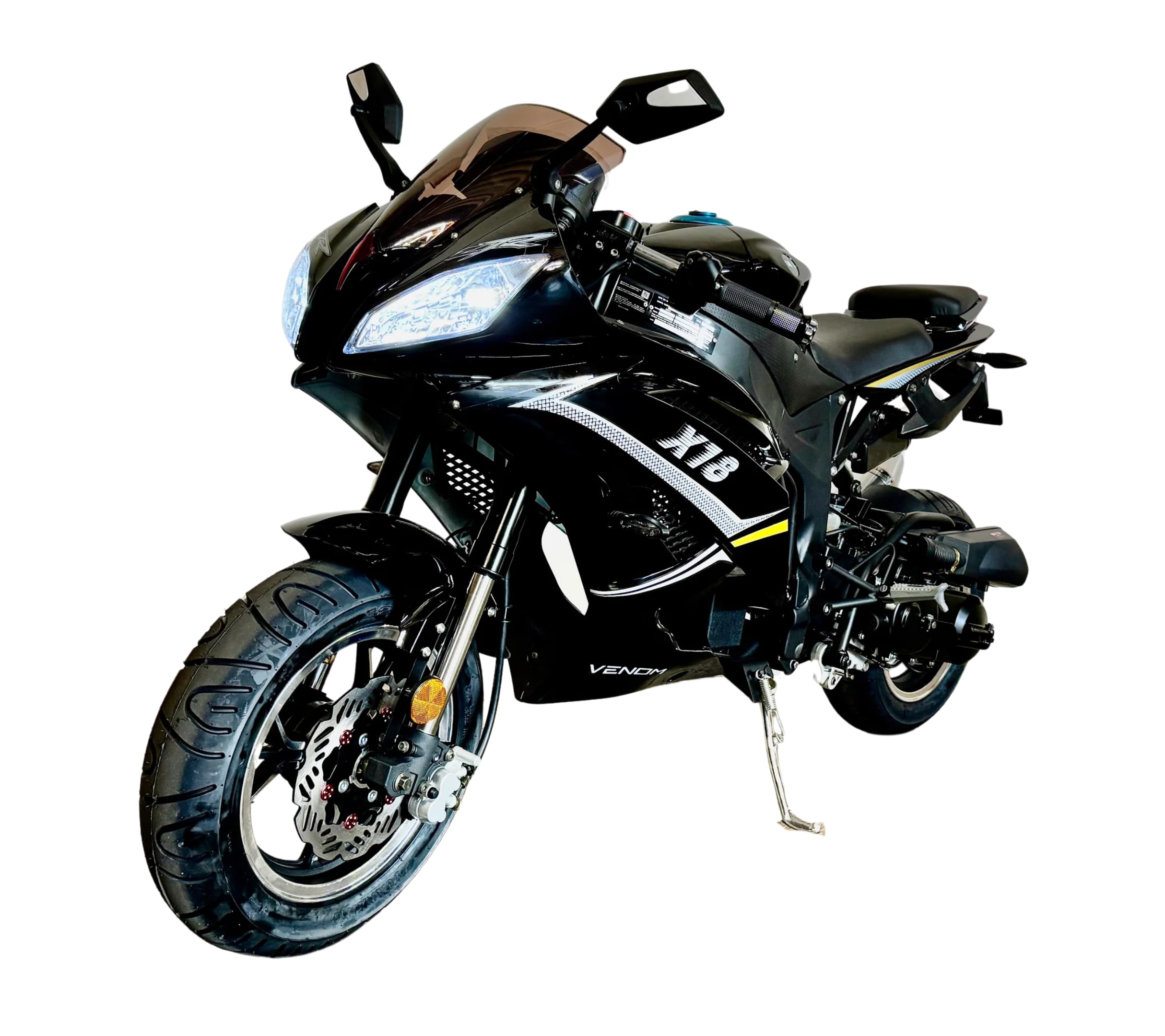 ベノムE×J Amazon.com: 50cc Ninja Motorcycle Black | Venom x18 | 49cc Moped