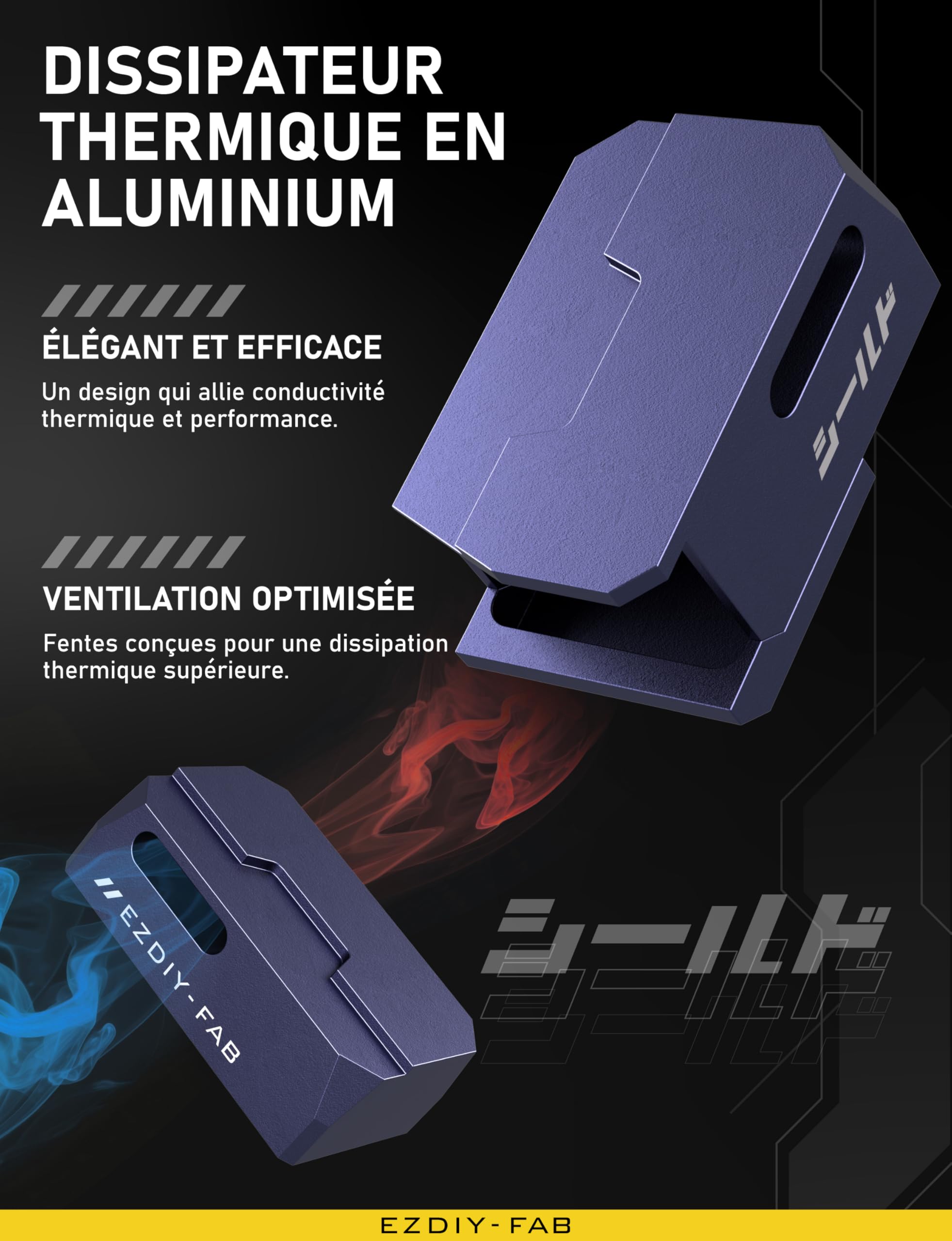 EZDIY-FAB Shield Series GPU PCIe 8 Pin Power Adapter 90 Degree Angled Connector Aluminum Design for Graphics Cards - Standard Type, Violet - 2 Pack