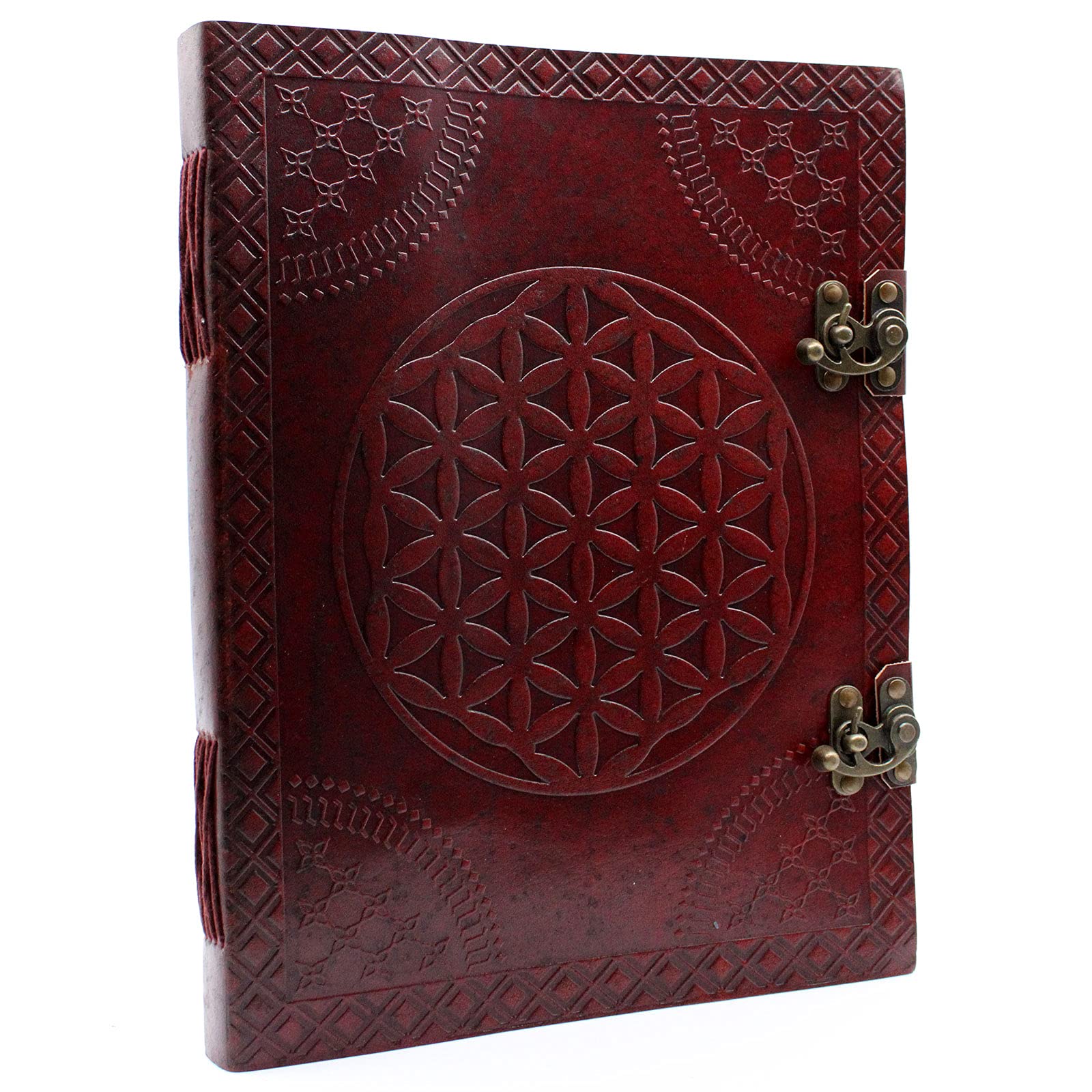 Livre en cuir Fleur de vie un cadeau symbolique pour anniversaire et fetes