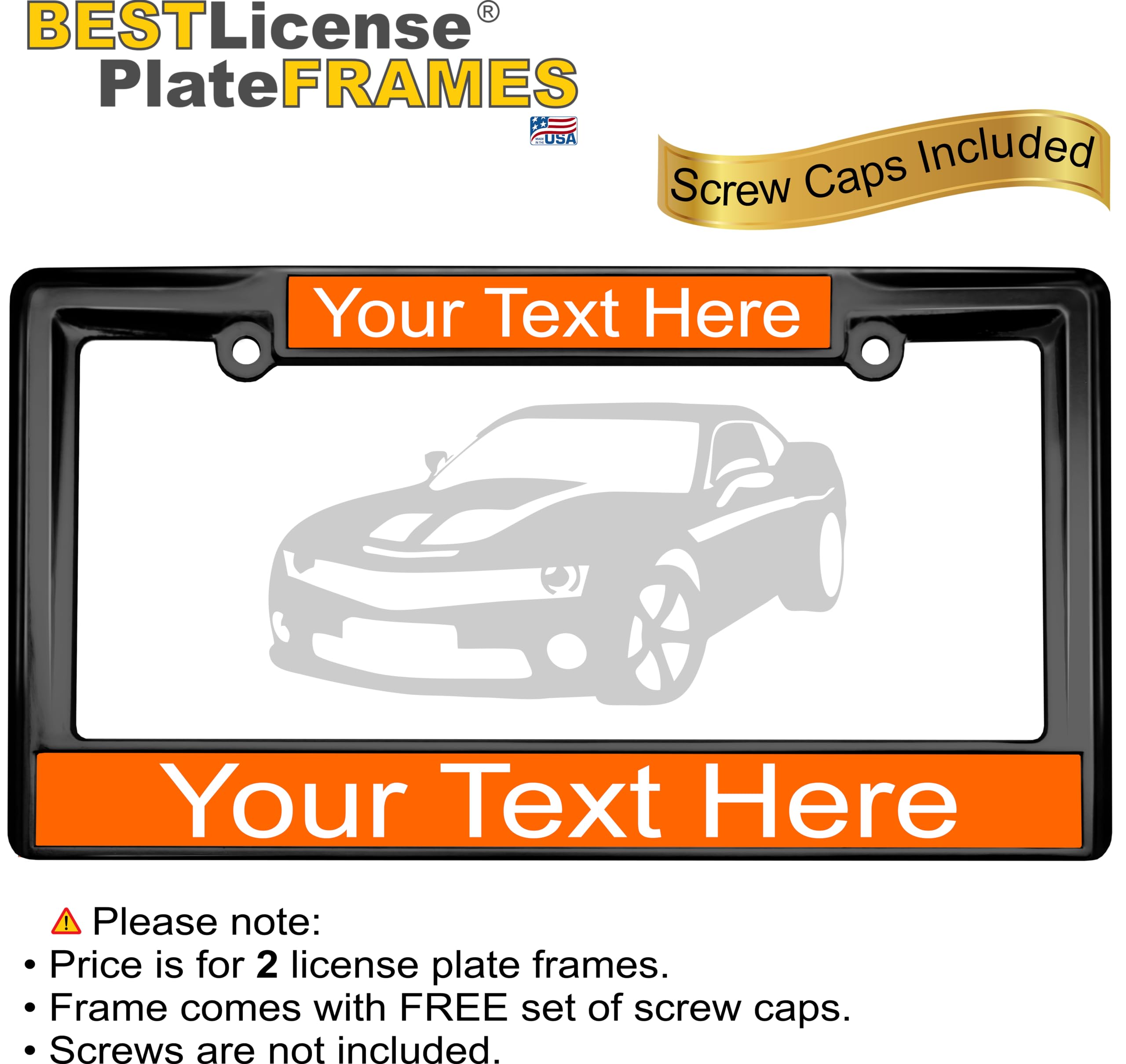 Custom Personalized Heavy Duty Metal Laser Engraved Car License Plate Frame wit - Picture 108 of 113