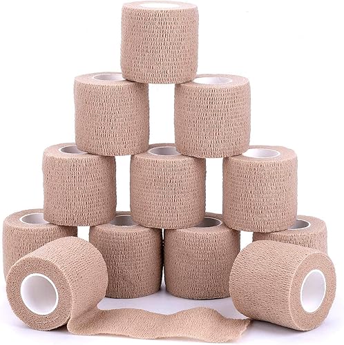 Miniatura 1 de Vendaje autoadhesivo cohesivo flexible cinta elástica atlética fuerte cinta elástica de primeros auxilios para muñeca, esguinces de tobillo,