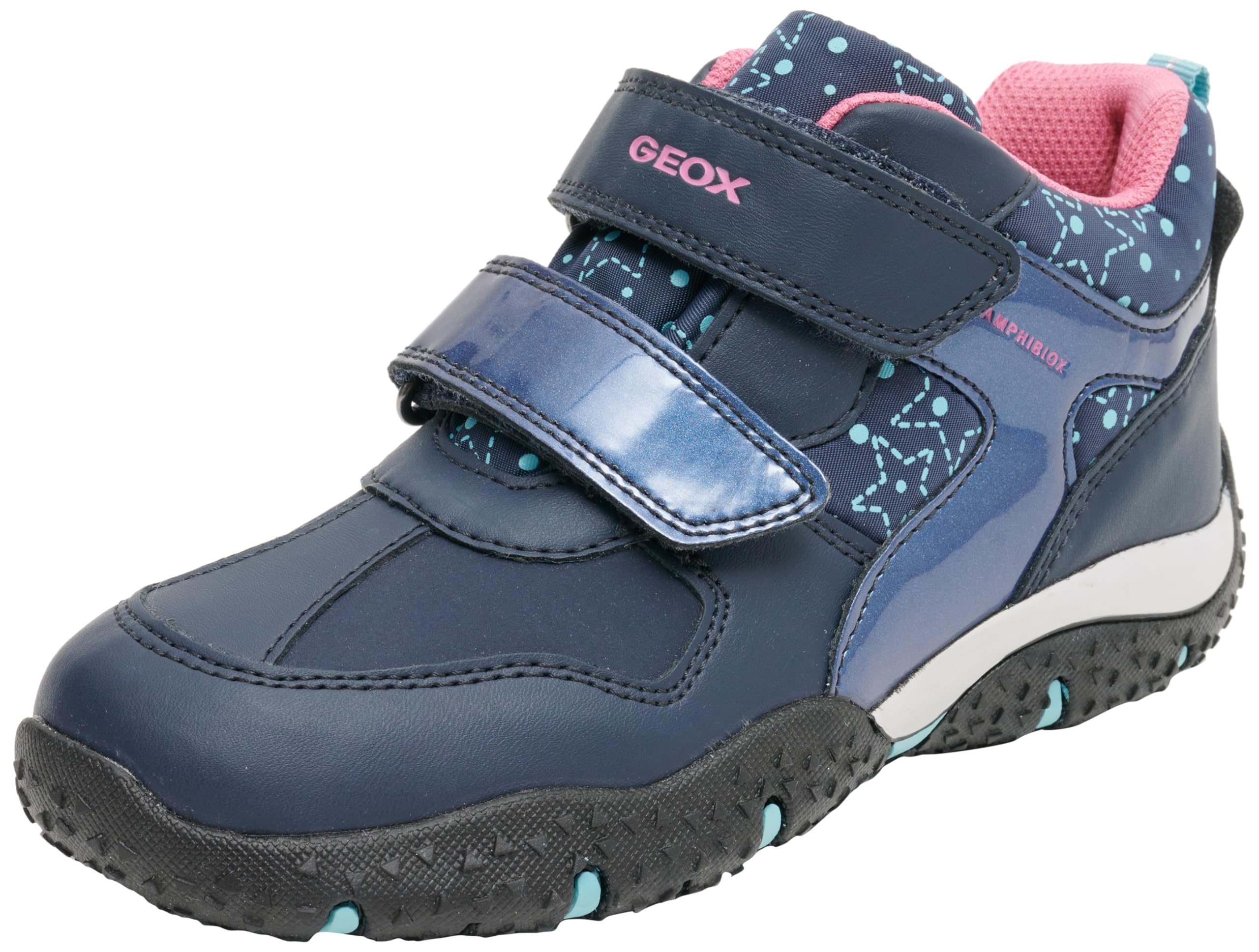 Geox Girls J Baltic B Girl ABX, Navy Watersea, 7 UK