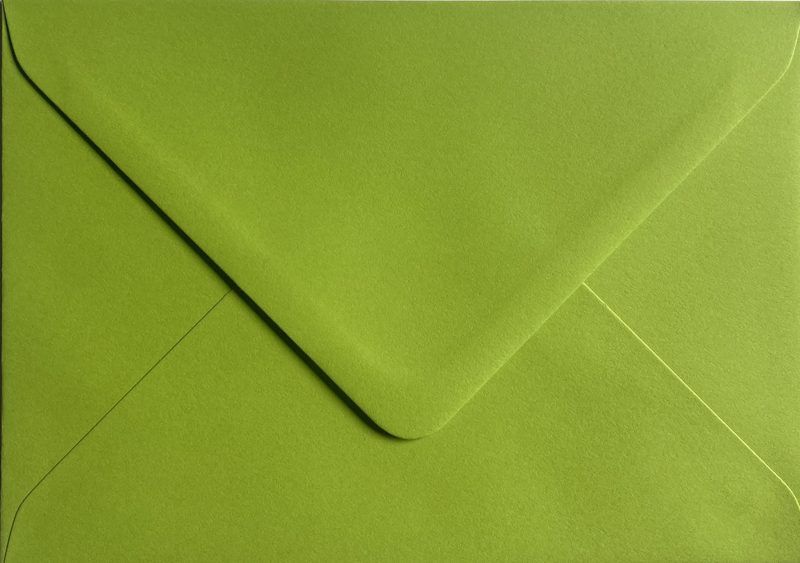 Sobres C5 (162 x 229 mm) de colores para tarjetas de felicitación, invitaciones de boda y manualidades tamaño A5 (100 unidades), color verde lima