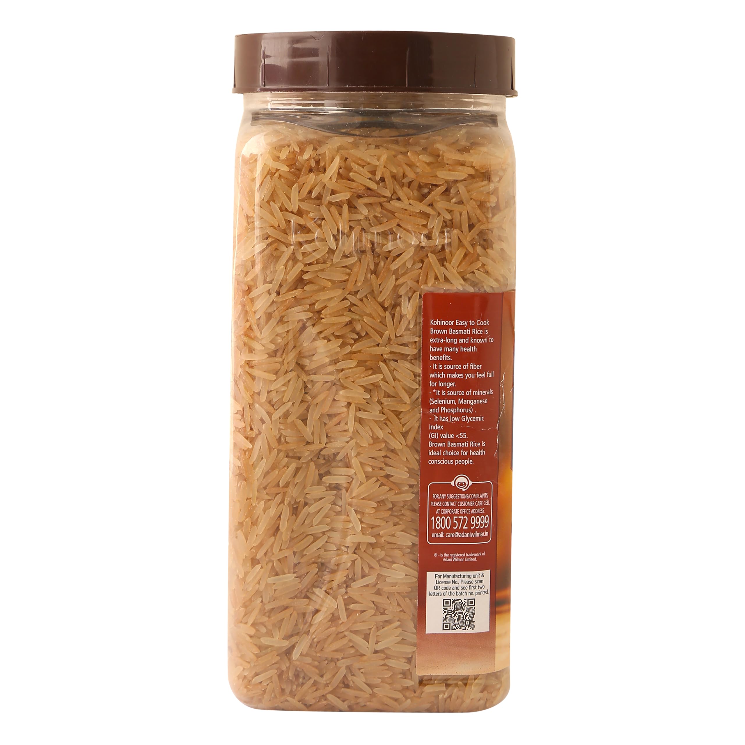 Kohinoor Brown Authentic Basmati Rice 1 Kg Jar – Rich Aroma & Long Grain Rice - Image 3 thumbnail