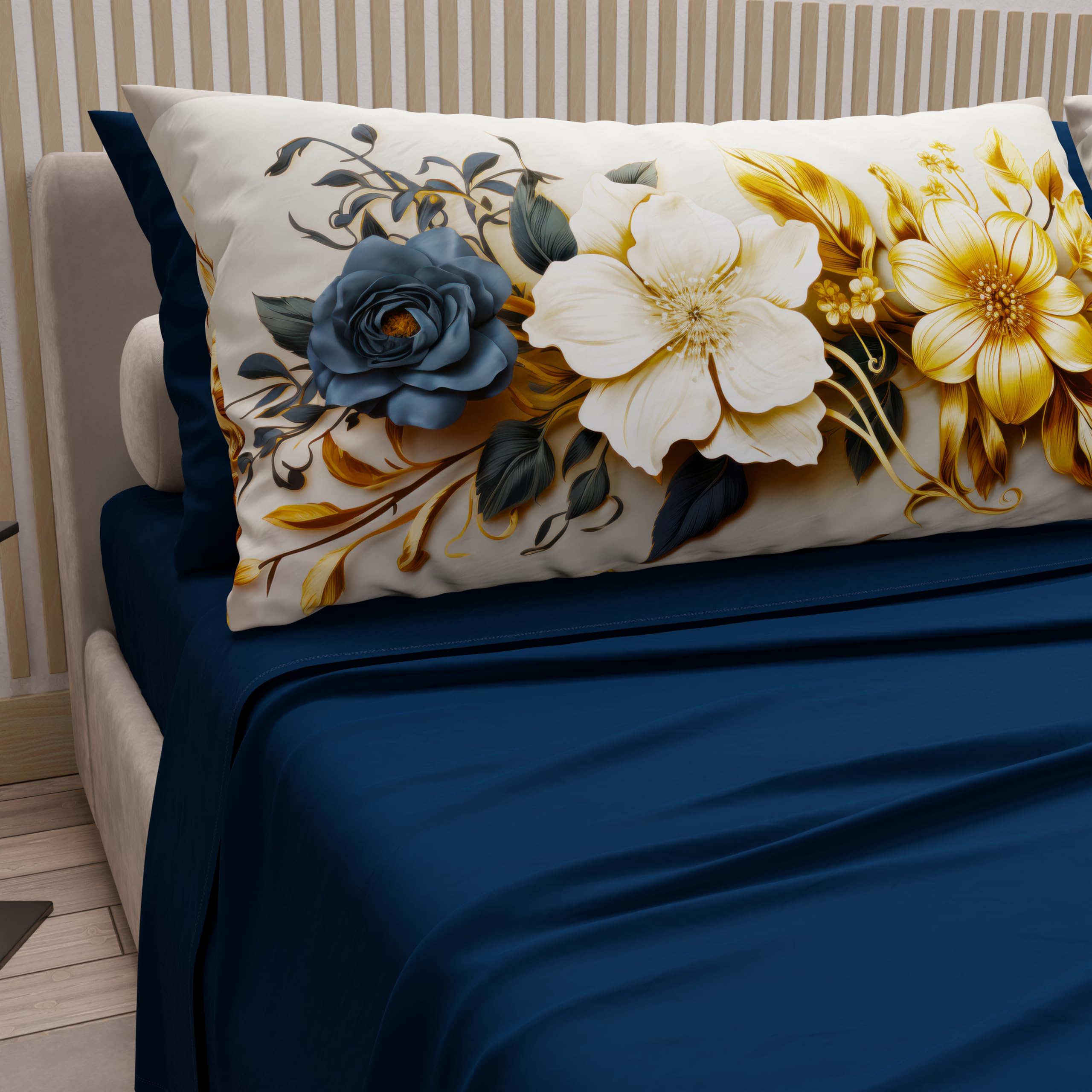 PETTI Artigiani Italiani, Cotton Sheets with Pillowcases in Digital Print, Single Bed Sheet, Single Bed Set