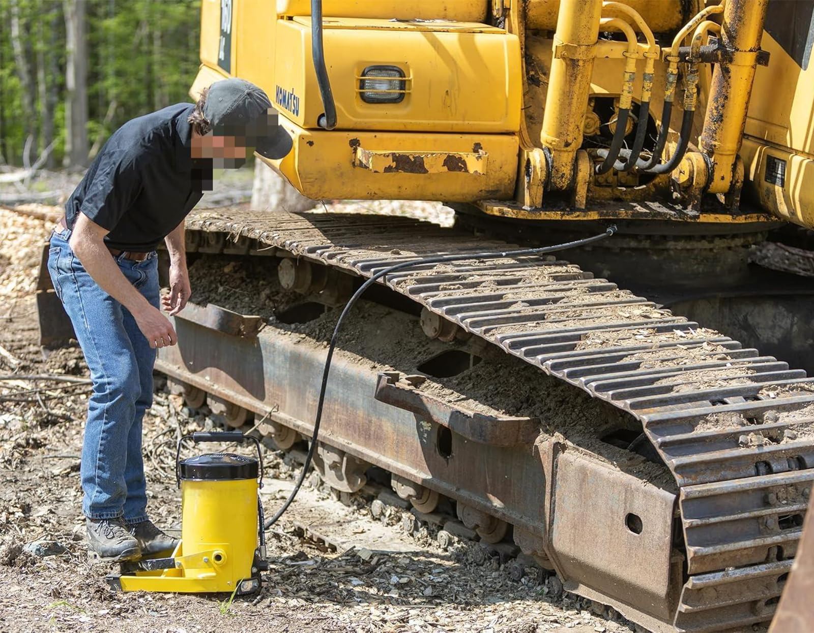 Zestaw pompy do smaru, smarownica do stóp 2,6 l z wężem hydraulicznym 2 m, obsługa bez użycia rąk, moc 10 000 psi, 0,85 l/min, smarowanie bez bałaganu