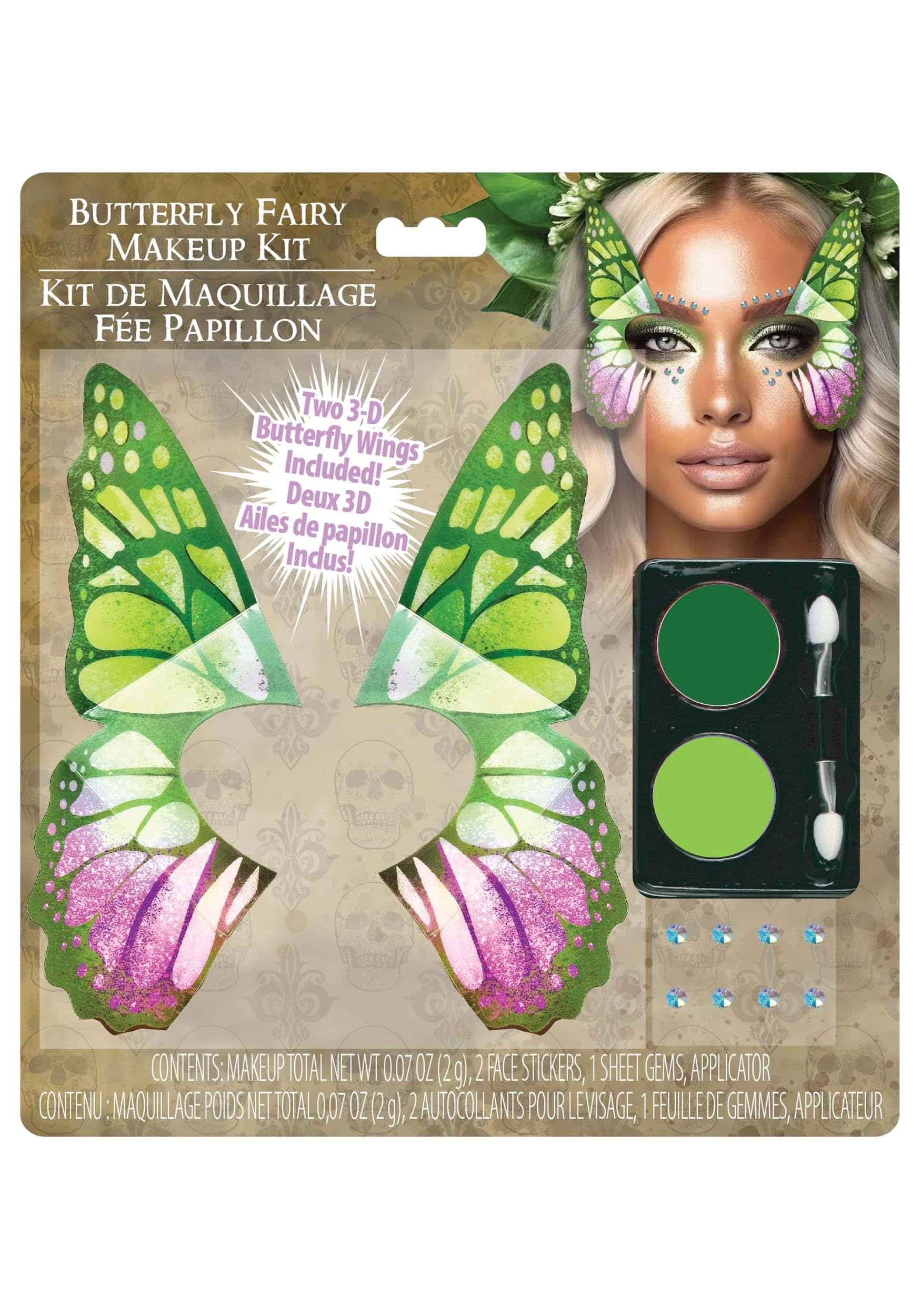 3D Butterfly Fairy Makeup Kit with Gems | Costume Makeup Standard
