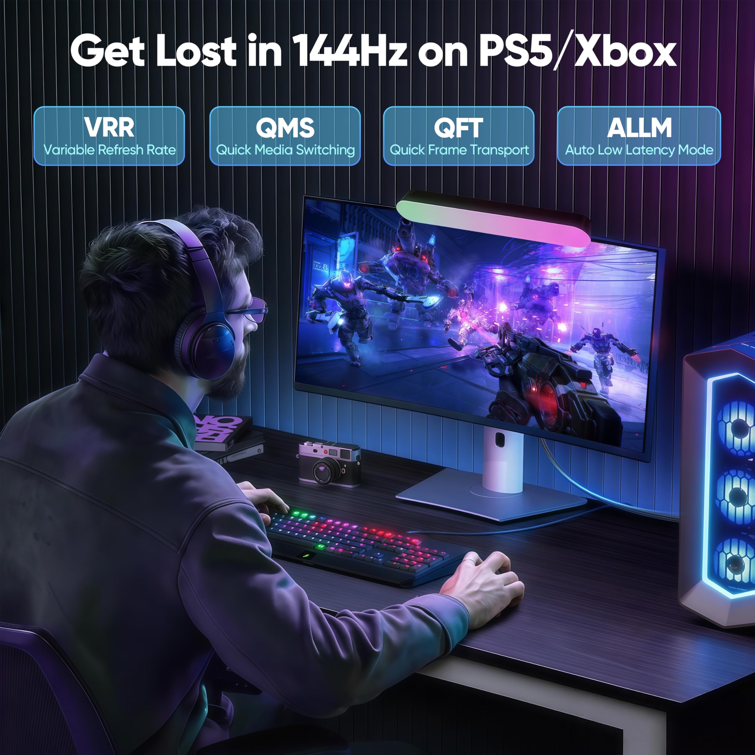 Confezione da 10 cavi HDMI 2.1 da 8 K, 3 m, cavo HDMI lungo Multipack, cavi HDMI eARC ad alta velocità da 48 Gbps, 4K a 144 Hz 8K a 60 Hz, HDR10, eARC, HDCP per computer, monitor, HDTV, TV, Soundbar