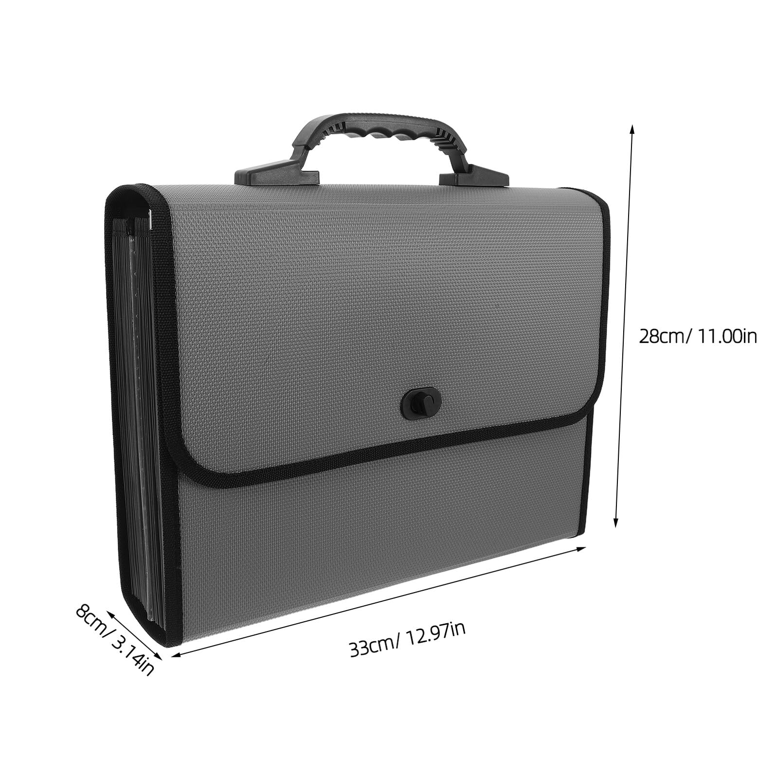 BESTonZON Cartella Portadocumenti Espandibile e Maniglia Rinforzata in Plastica con 26 Tasche Organizer Portatile e Archiviazione Documenti A4 per Riunioni