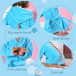 MICHLEY Girls Boys Robe Cotton Towel Animal Dinosaur Hooded clothes 1-8T | Halloween, Cartoon Animal Design, Safety And Comfort, Machine Washable, 100% Cotton