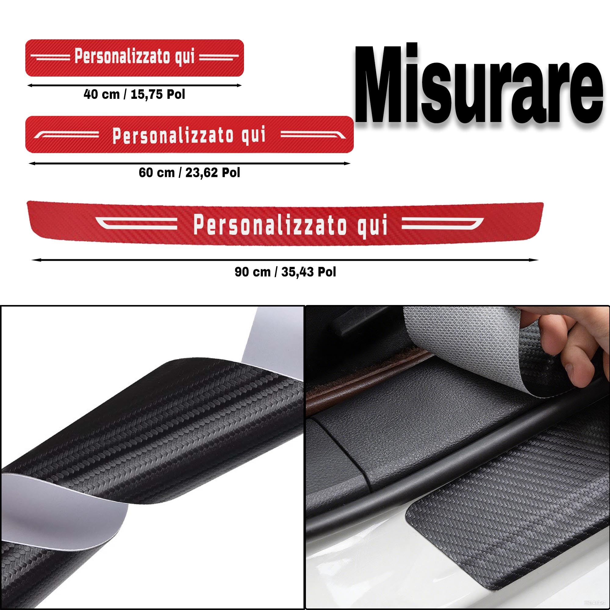 Symilov 4 Pezzi Battitacco Auto in Fibra di Carbonio per Citr-oen C6 C5