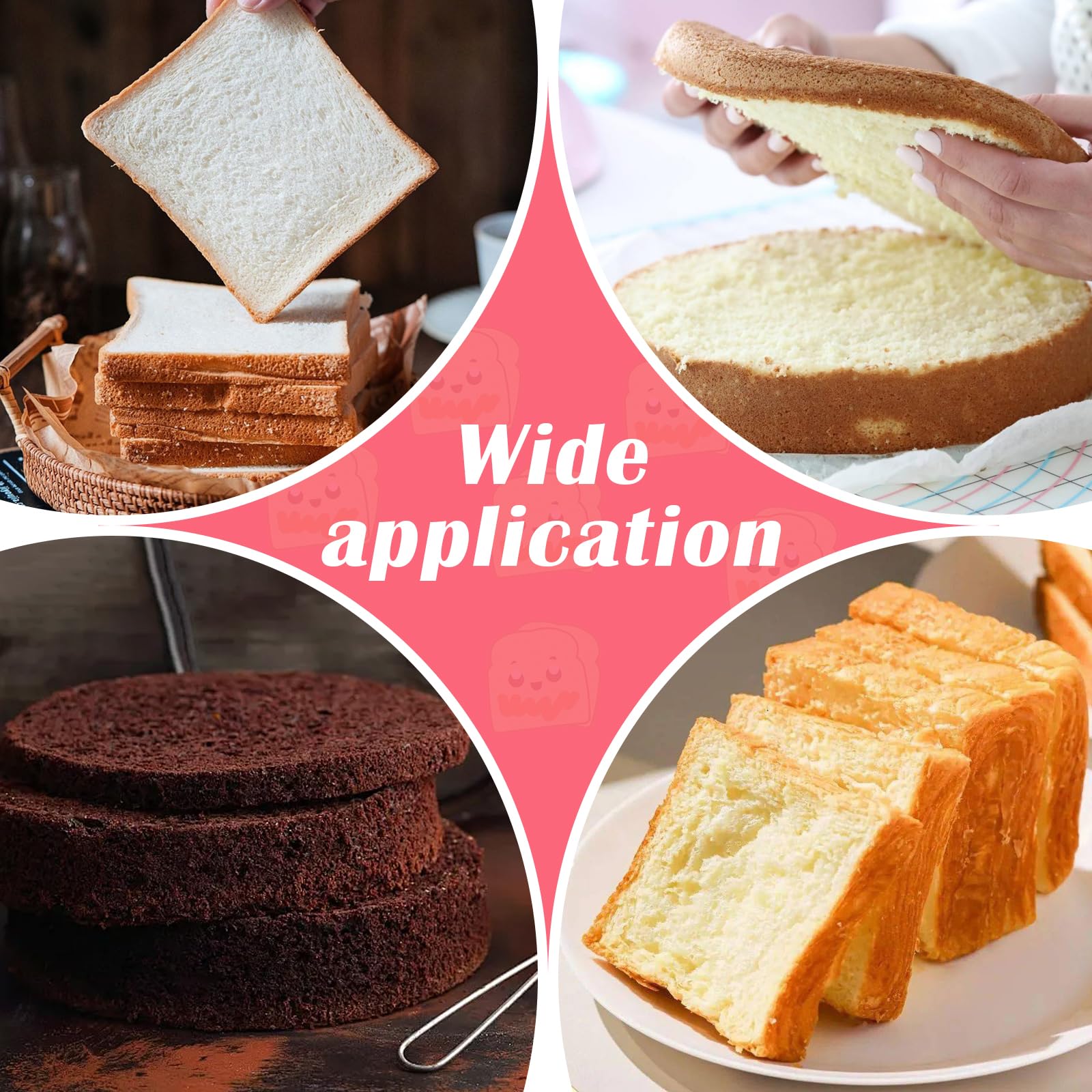 Couteau à Gâteau en Acier Inoxydable Réglable en Hauteur Cake Divider Coupe Gâteau Patisserie