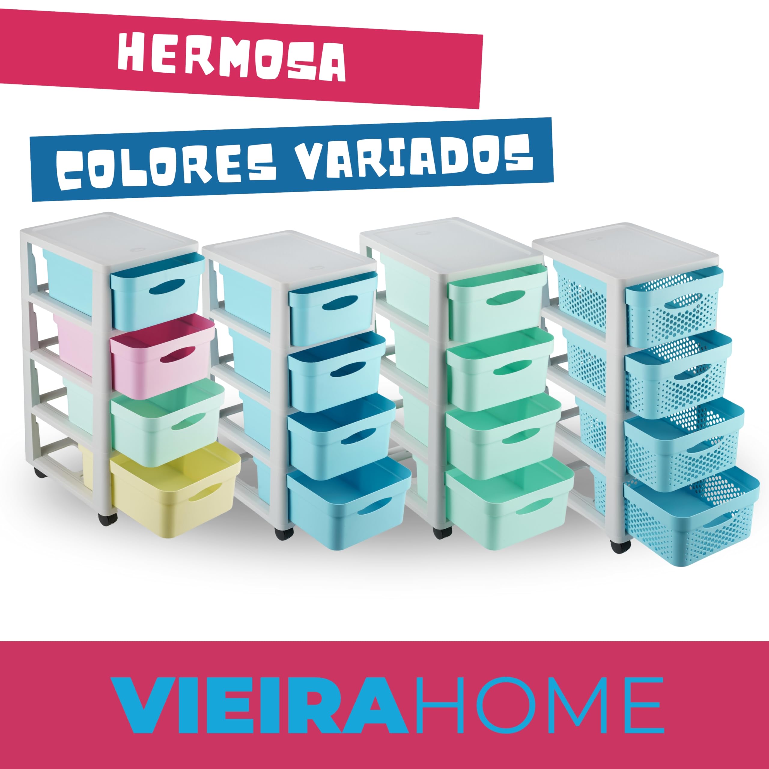 Cajonera de plastico con ruedas mueble organizador escritorio torre almacenaje niños infantil juvenil mueble almacenaje escritorio caja almacenaje cajon - Made in E.U.