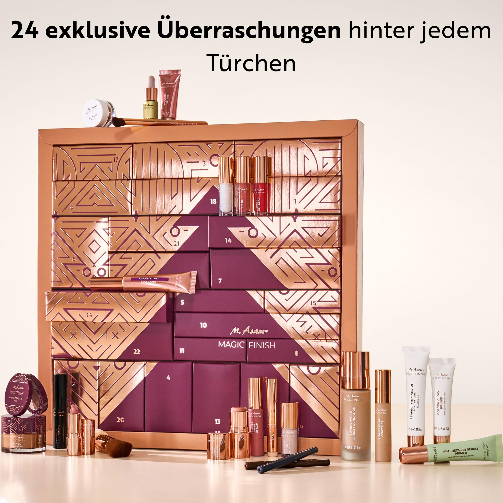 M. Asam Magic Finish Adventskalender 2026 (24-teilig) | Adventskalender Beauty Mit 24 Beauty Produkte, Make Up Set, Beauty Box Adventskalender Frauen Und Weihnachten Adventskalender