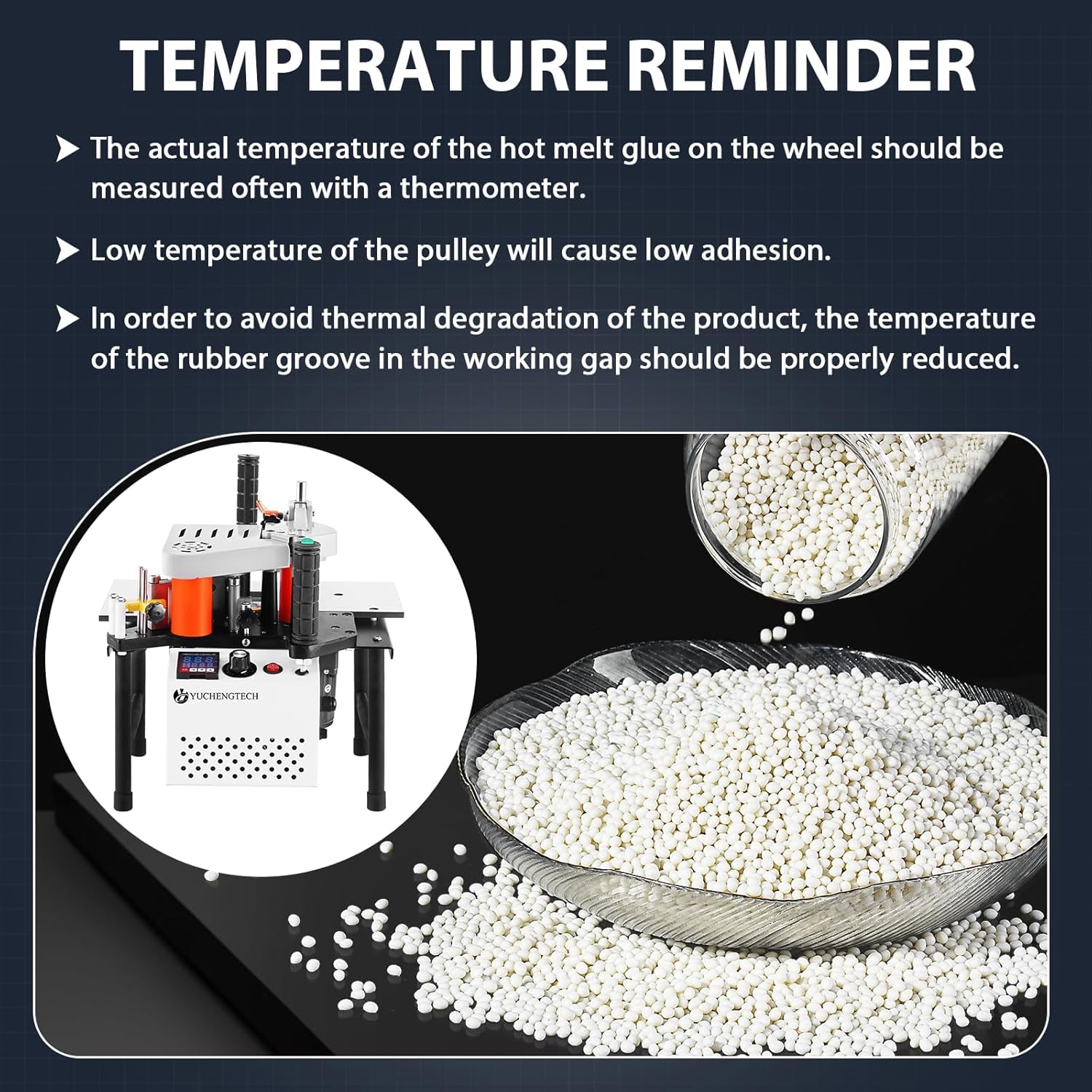 YUCHENGTECH Pellets de Pegamento Blanco de 5kg Gránulos de Pegamento Termofusible para Encolado de Bordes