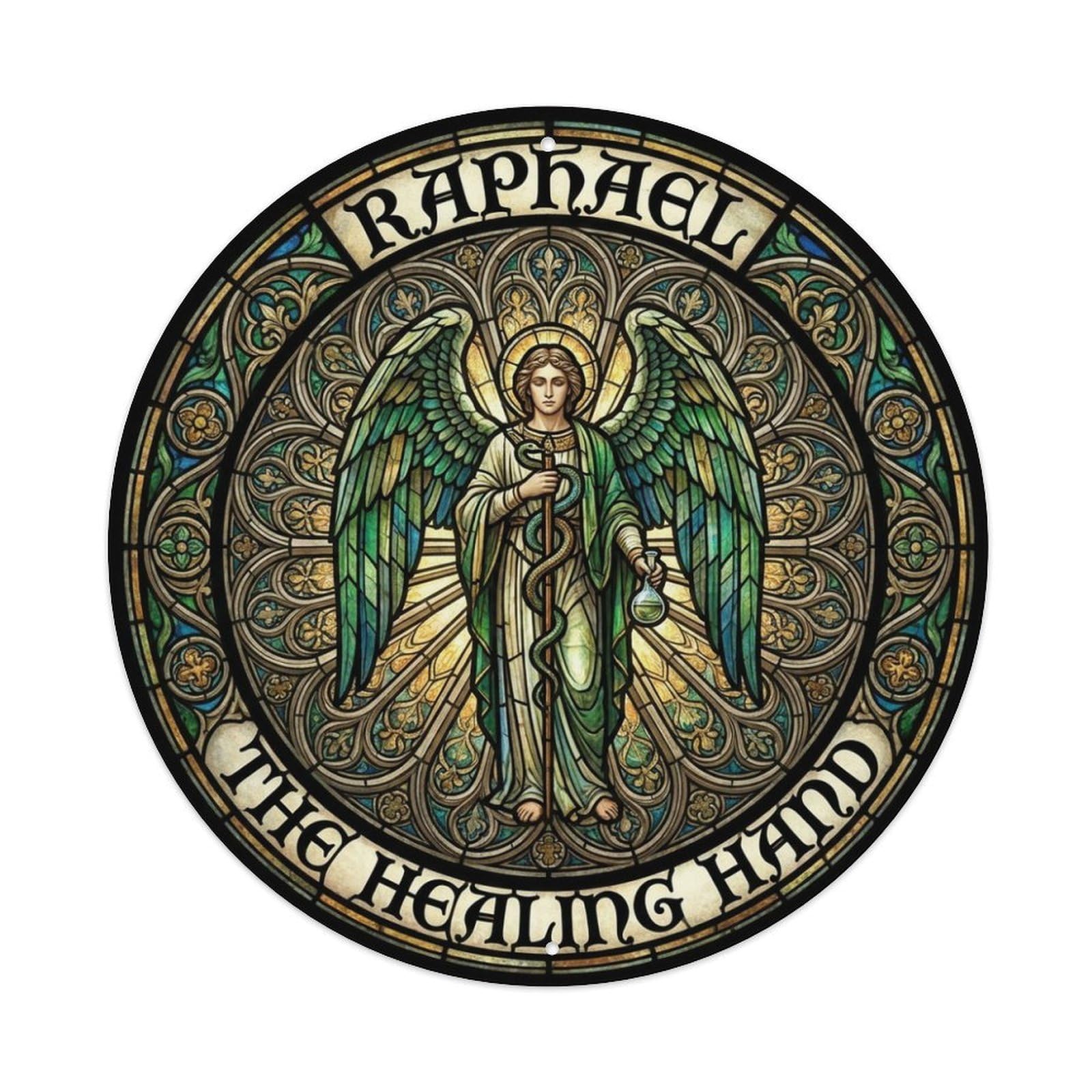 Restoration The Healing Hand Archangel Raphael Metal Tin Sign