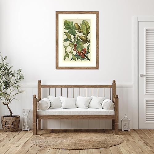 Miniatura 4 de Amanti Art Lienzo decorativo para pared enmarcado de 44 x 32 pulgadas, frutas y follaje II por Vision Studio, arte de pared de naturaleza,