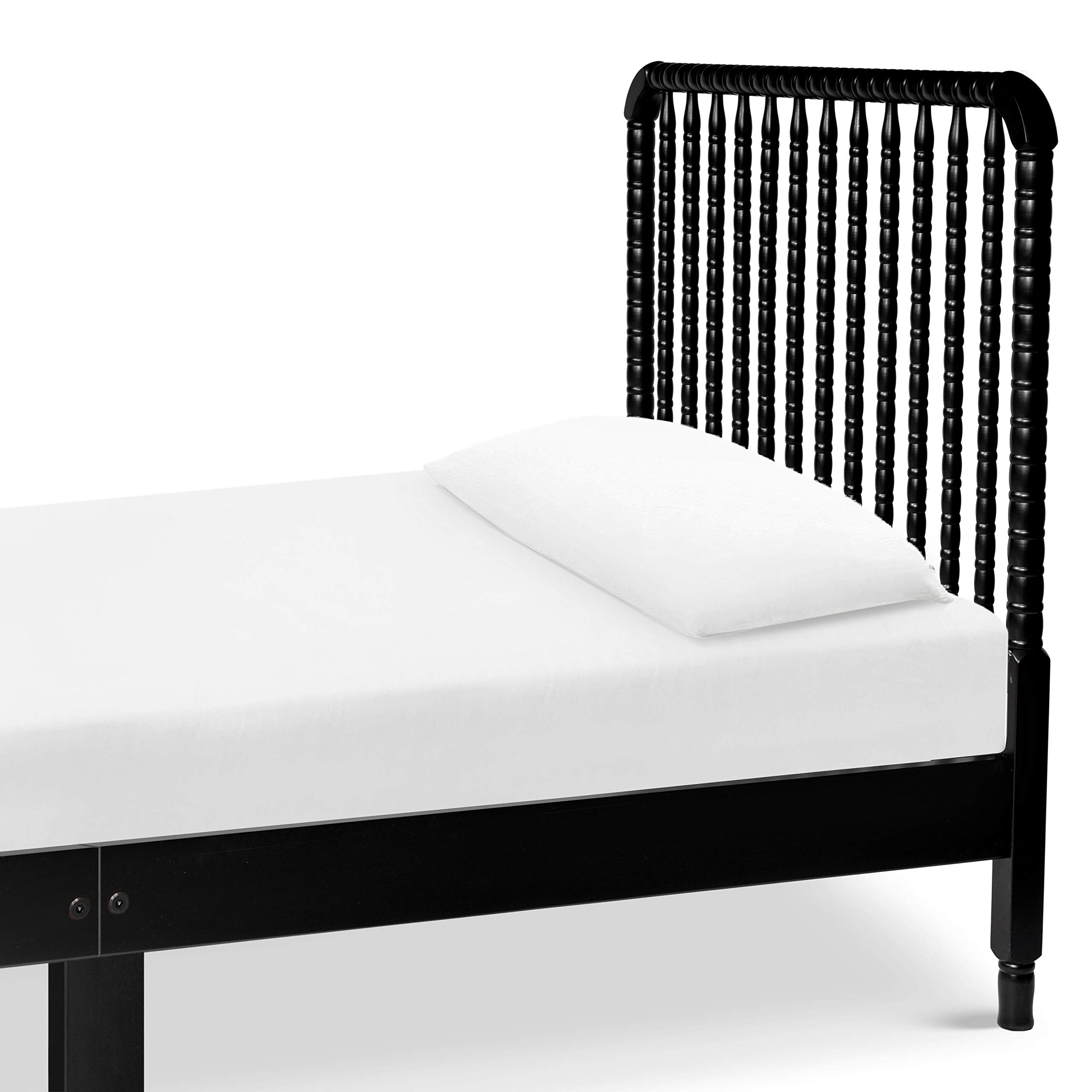  Twin-Bed with Wood Spindle Posts in Ebony-Mattress Support Slats Included