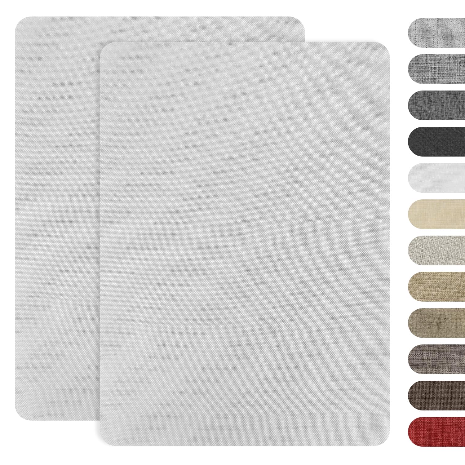 AXEN 2PCS Fabric Repair Patches, Self-Adhesive Linen Patch for Furniture, Couch, Sofa, Tote Bag, Car Seat, White