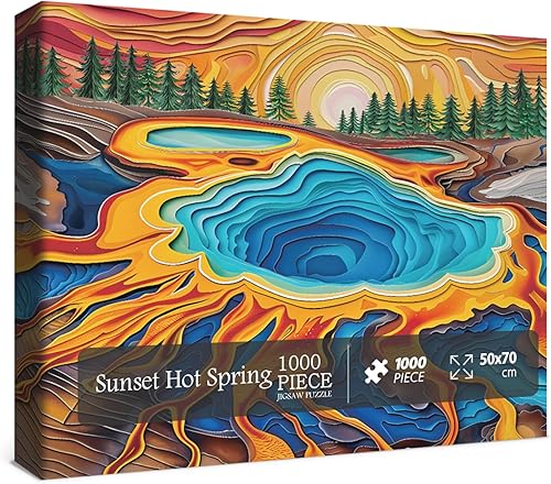 Rompecabezas de 1000 piezas de parques nacionales de atardecer para adultos, rompecabezas de naturaleza, colorido rompecabezas de paisaje de