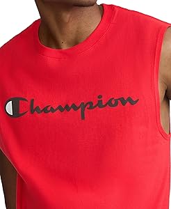 Champion Men's Muscle Tank, Classic Graphic Muscle Tee, Sleeveless T-shirt for Men (Reg. Or Big & Tall)