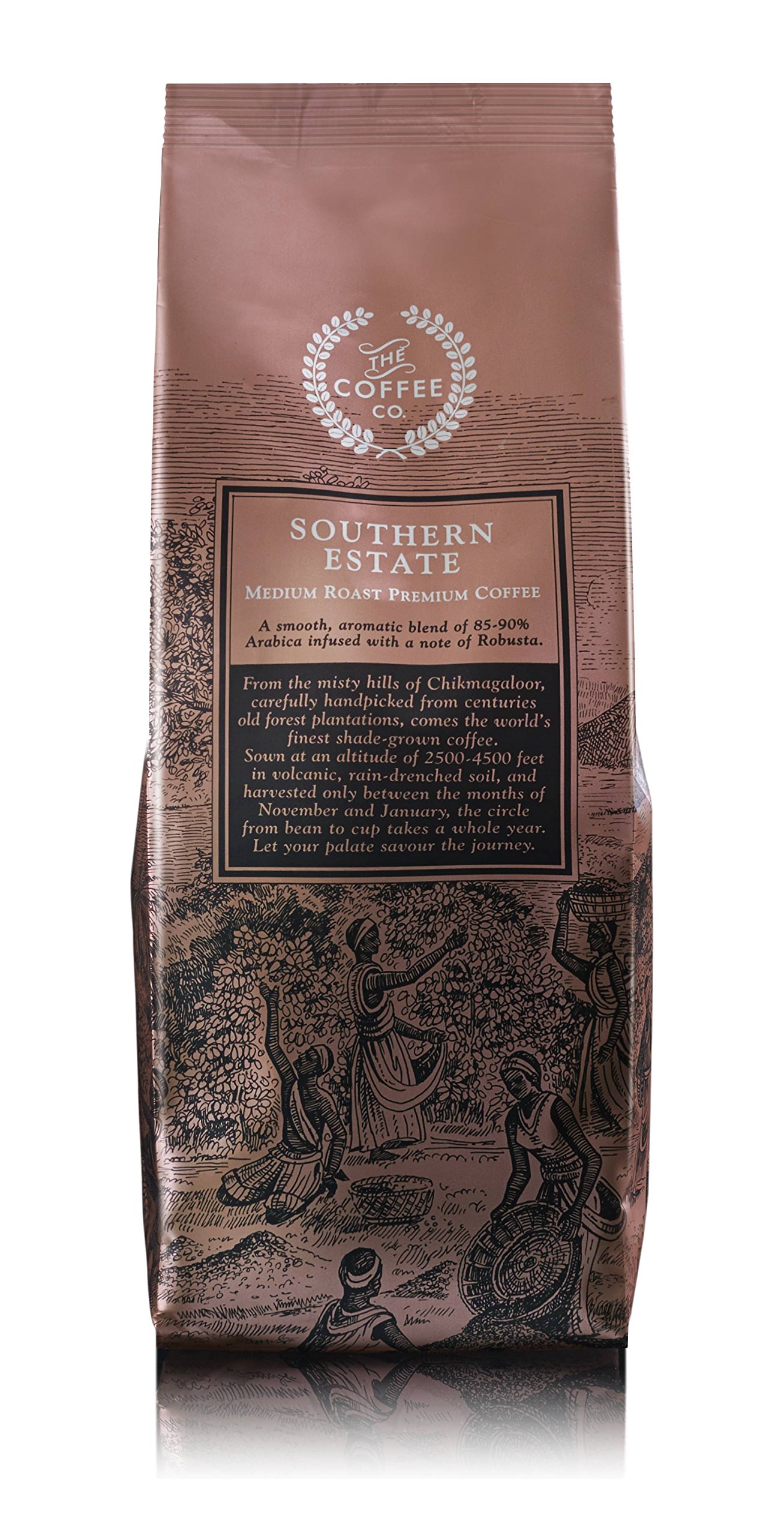 The Coffee Co. Southern Estate Ground Coffee | Arabica and Robusta Blend | Medium Roast | Coarse Grind | French Press Grind | 250 gm-picture-29