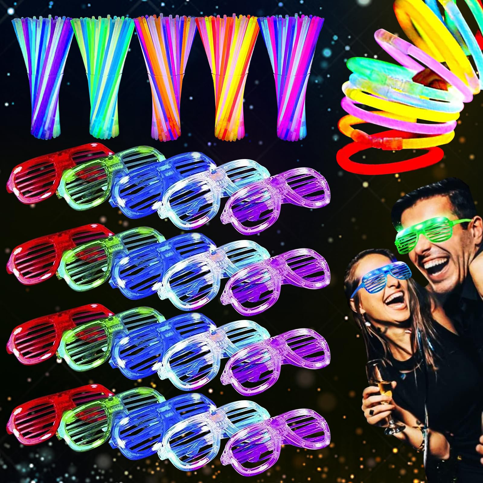 Photo 1 of 120 Pack Glow Sticks Halloween Party Supplies
