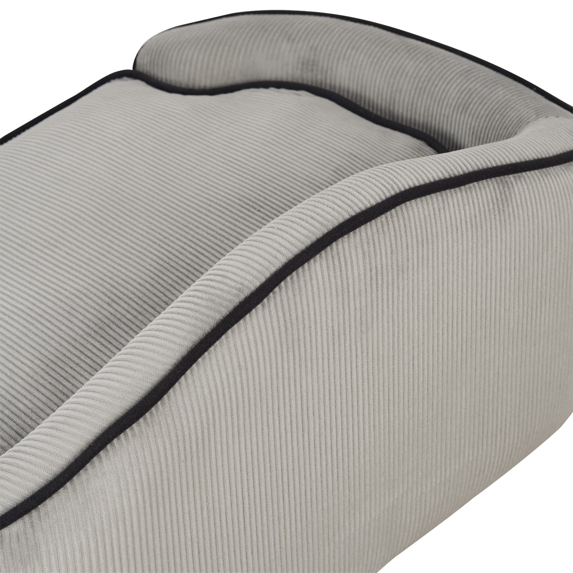 PawHut Haustiersofa, Hundebett, Hundematte, Hundesofa, Naturholz+Plüsch, Grau, 66,5 x 45 x 35,5 cm