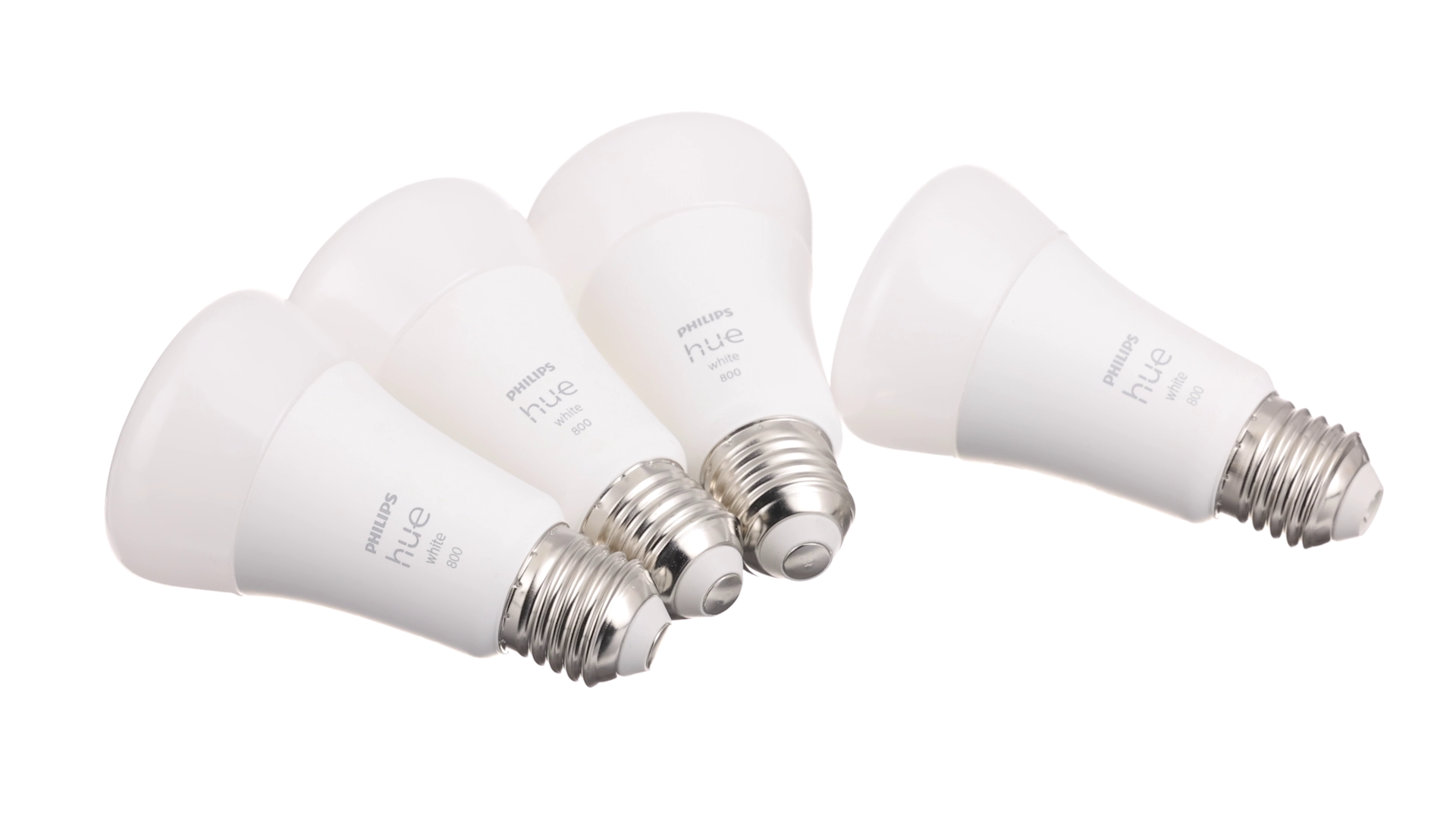 Philips Hue White Smart Bulb LED 4 Pack [E27 Edison Screw] - 800