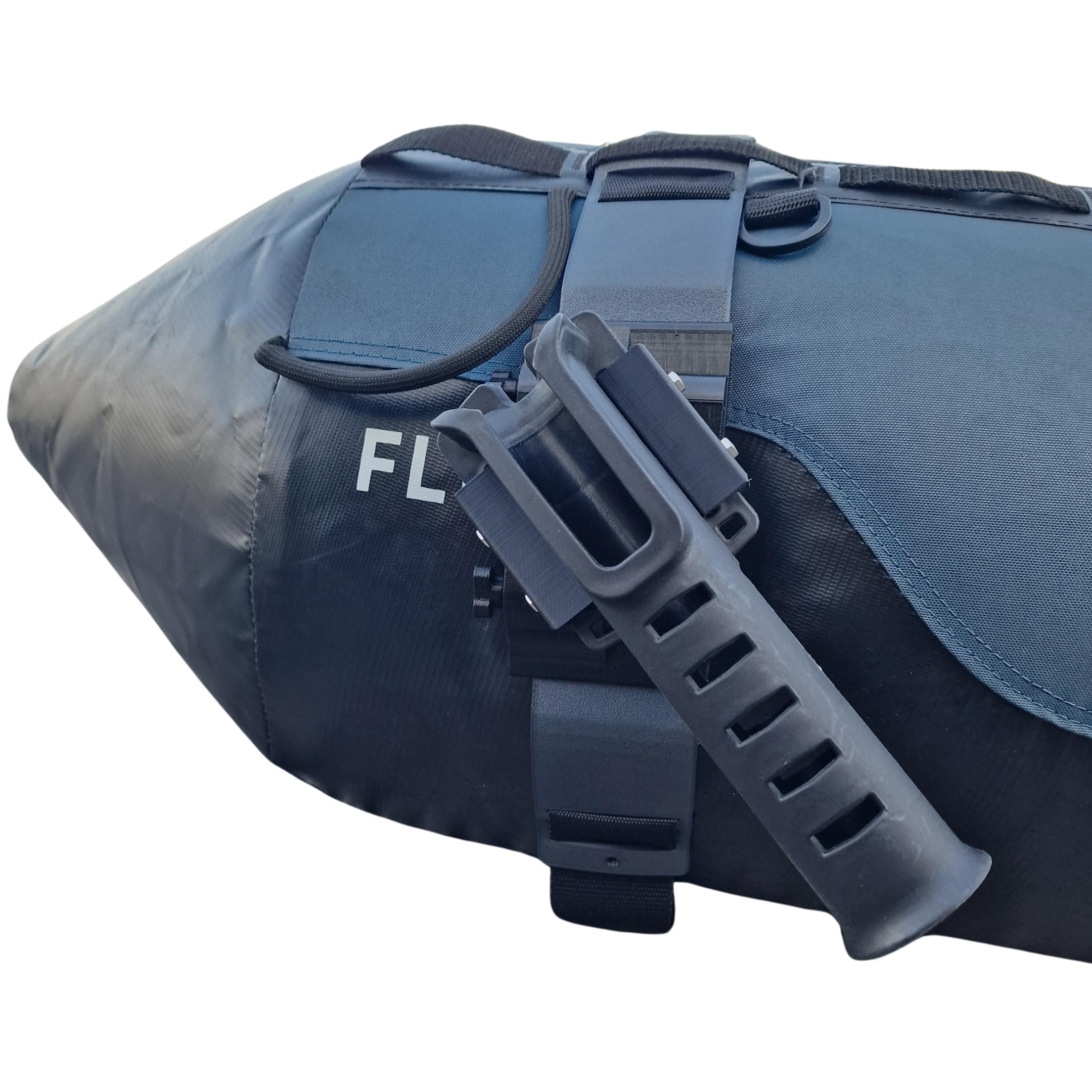 Support canne float tube rotatif à fixation sécurisée par sangles