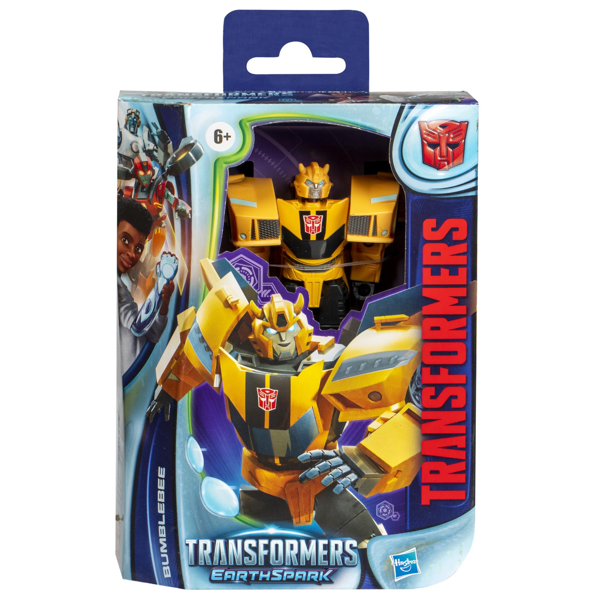 Zabawkowa figurka Bumblebee klasy Deluxe z serialu Transformers: EarthSpark, 12,5-centymetrowa figurka, zabawkowe roboty dla dzieci w wieku od 6 lat
