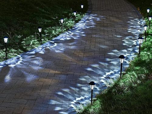 Miniatura 2 de TWINSLUXES - Paquete de 12 luces solares LED para senderosacerasjardínpatioexteriores, impermeables, encendido y apagado automático del atardecer al