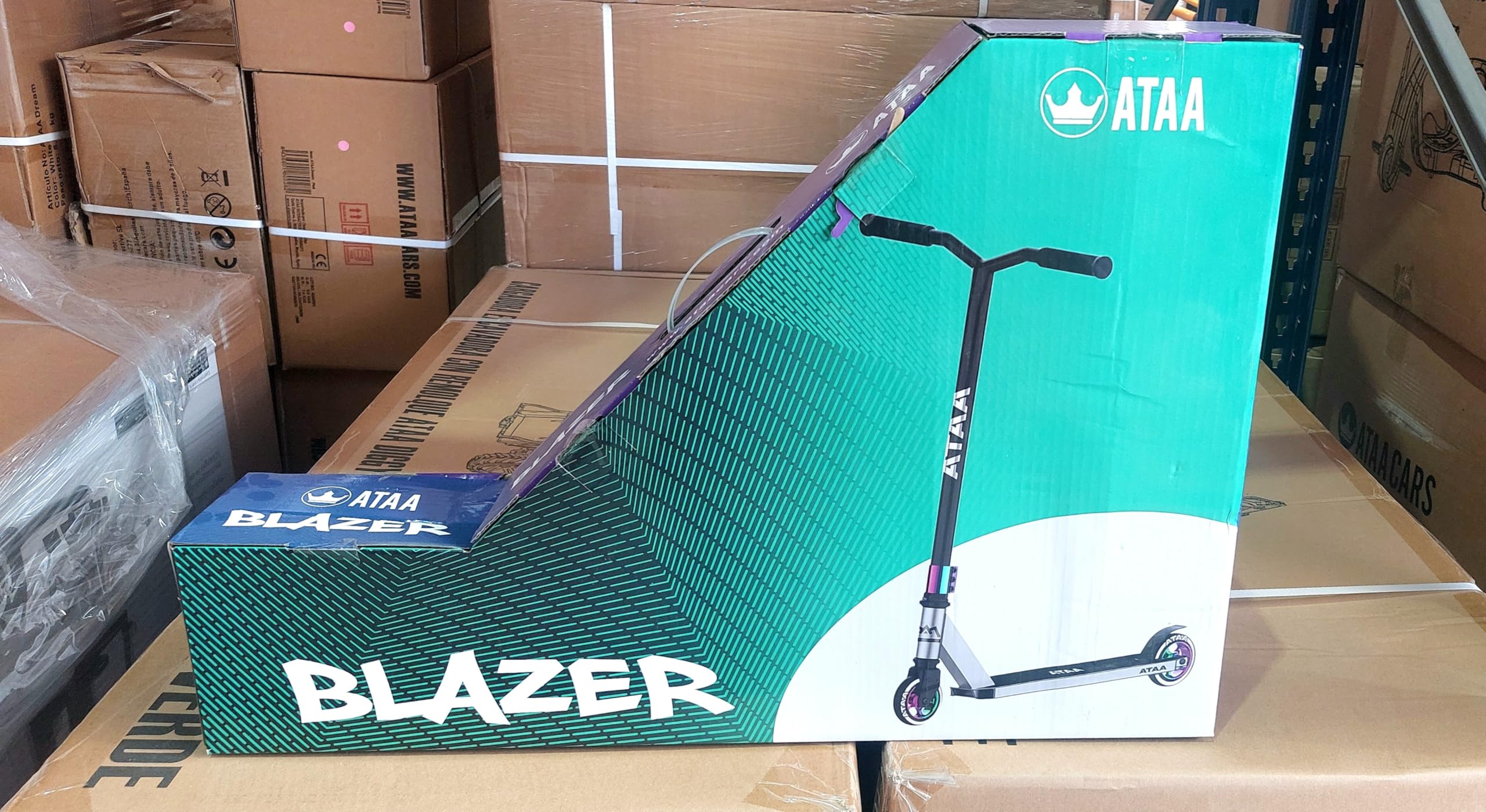 Patinete Freestyle ATAA Blazer Plateado para Trucos con Manillar Acero Ruedas PU 110 mm y rodamientos ABEC 9 a Partir de 10 años y para Adultos