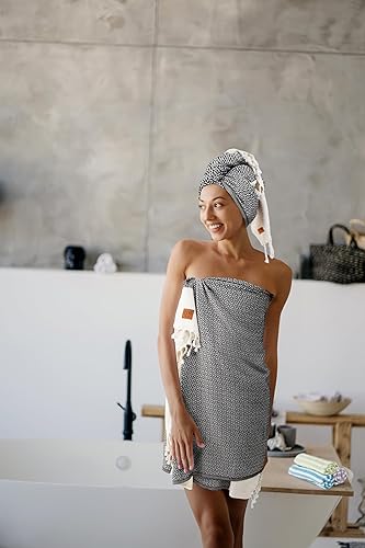 Miniatura 18 de Gold CASE - Juego de 4 toallas de mano turcas para baño, toallas de baño 100% algodón, toalla pequeña de cocina Helen para spa, cara, té y paño