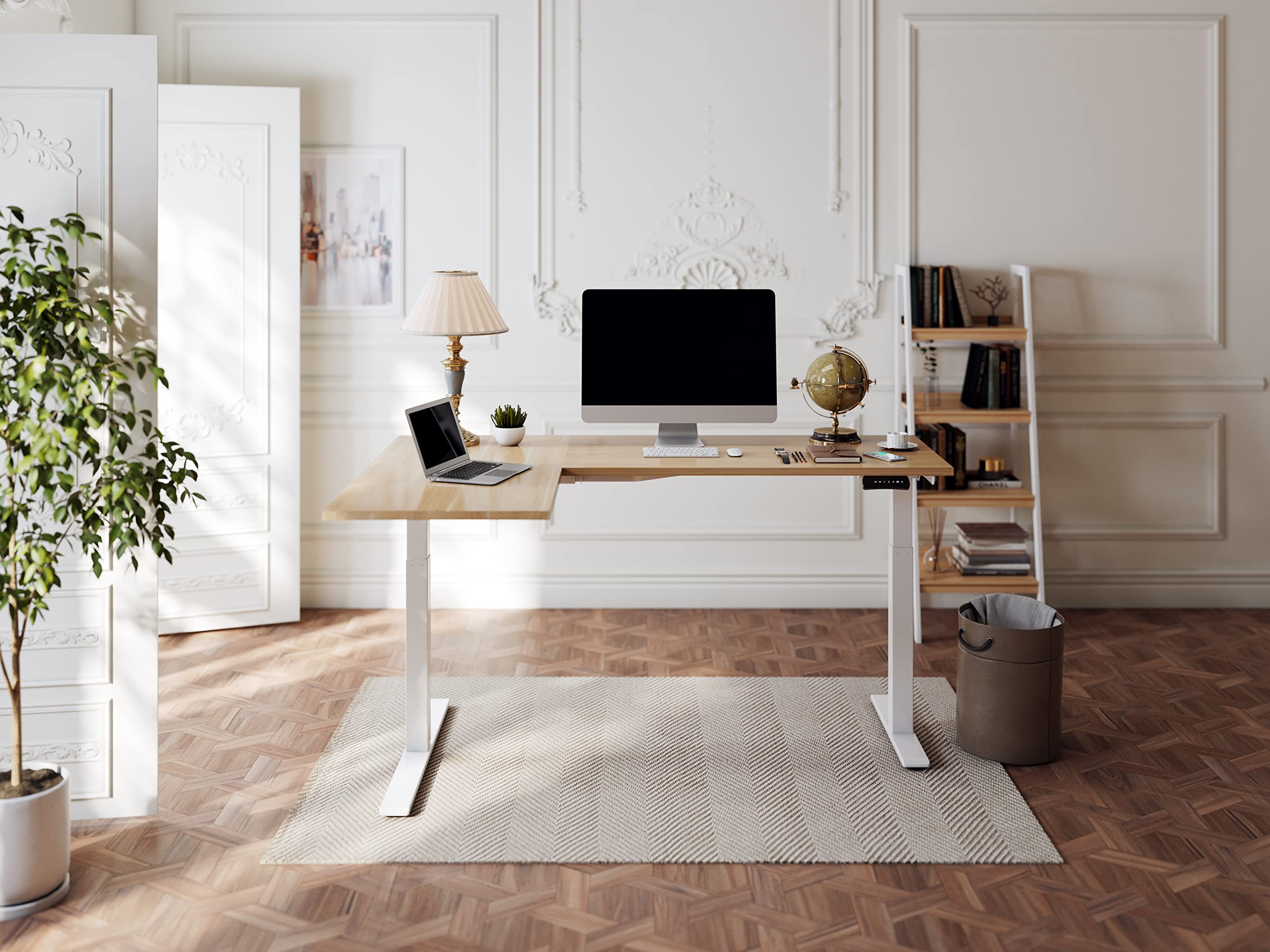 Buy FLEXISPOT E1L Dual Motor LShaped Electric Standing Desk, 63x40