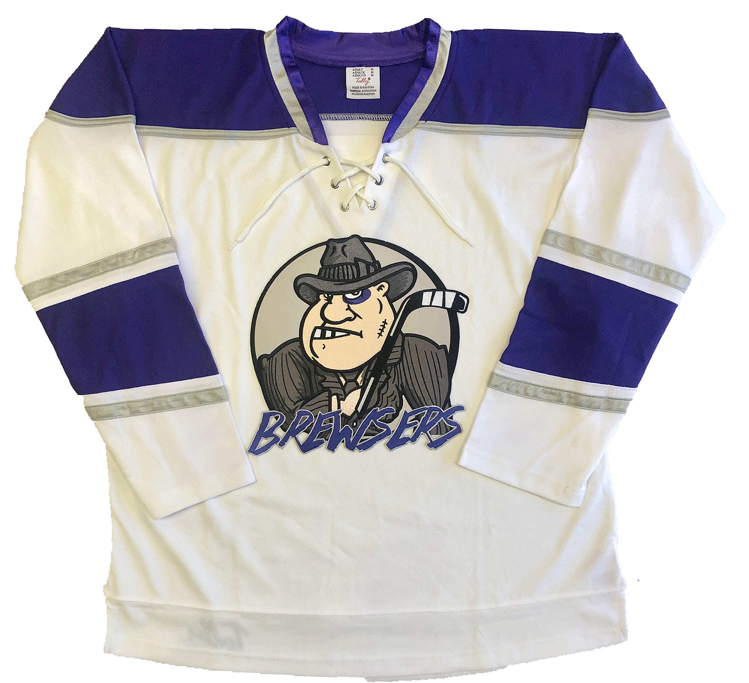 Brewsers Hockey Jerseys - We are Ready to Customize with Your Name and Number (White, Adult Small)