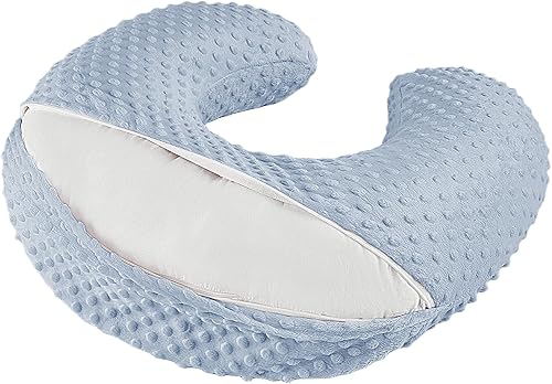 Miniatura 3 de Almohada de lactancia para biberón y lactancia, esencial de lactancia ergonómica cómoda para mamá y bebé, almohada de apoyo de alimentación con