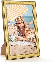 Vista 13 de Marco de Madera Marrón de 16 x 20 Pulgadas, Marco de Madera de 20 x 16 Pulgadas con Grano de Madera Natural Rústico, Marco de Pared Moderno Marrón