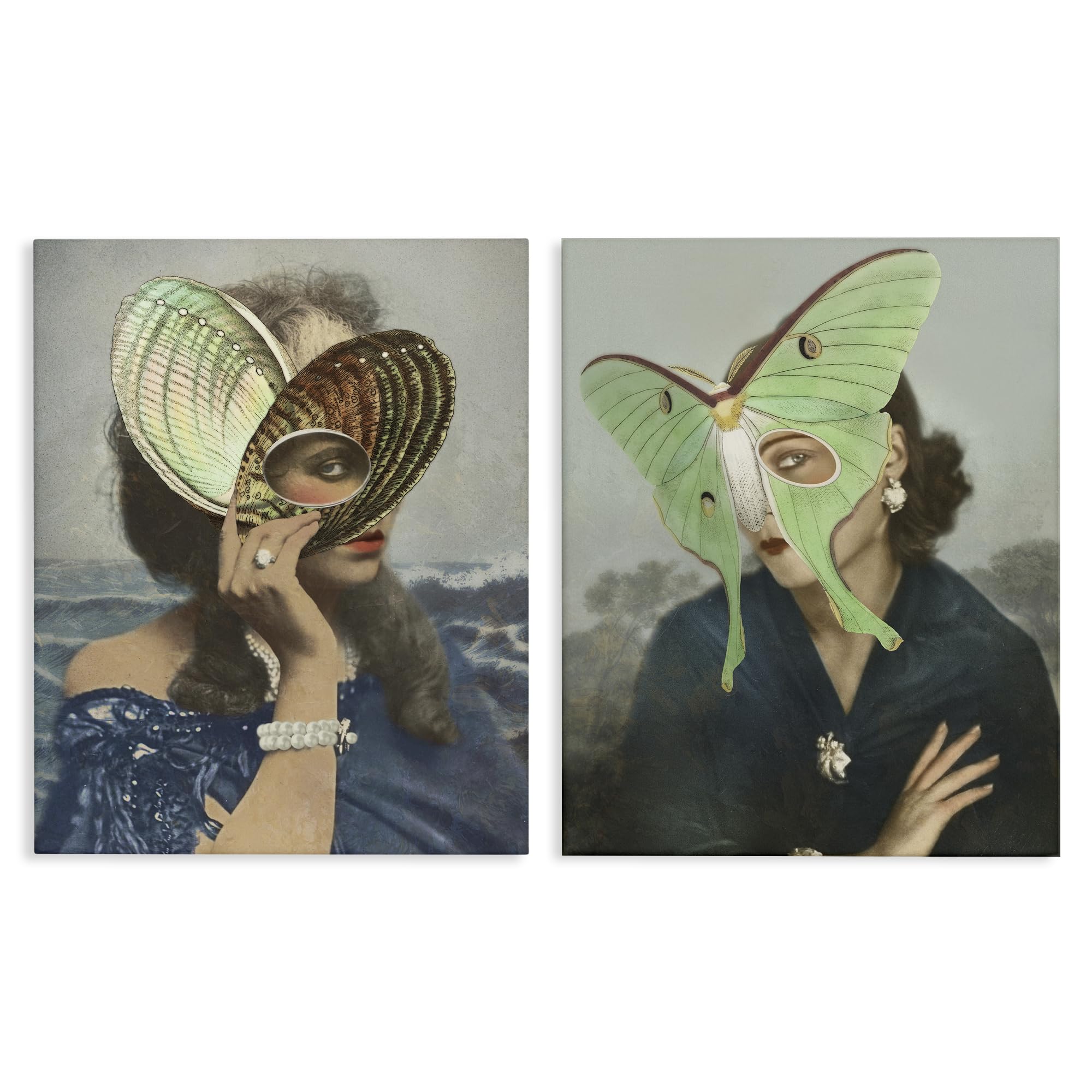 Stupell Industries Unframed Oceanic Surreal Portrait, 24 X 30 Inch Canvas Wall Art Set