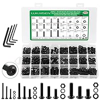 Vista 7 de Surtido de 1500 piezas de tornillos, tuercas y arandelas, kit de pernos y tuercas métricos M2 M3 M4 M5 M6 con cabeza hexagonal de casquillo, acero