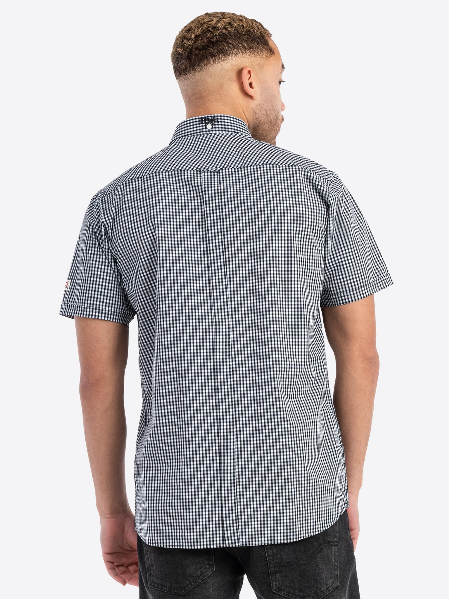Lonsdale London Brixworth Hombre Camisa Manga Corta Azul 60% algodón, 40% poliéster Regular