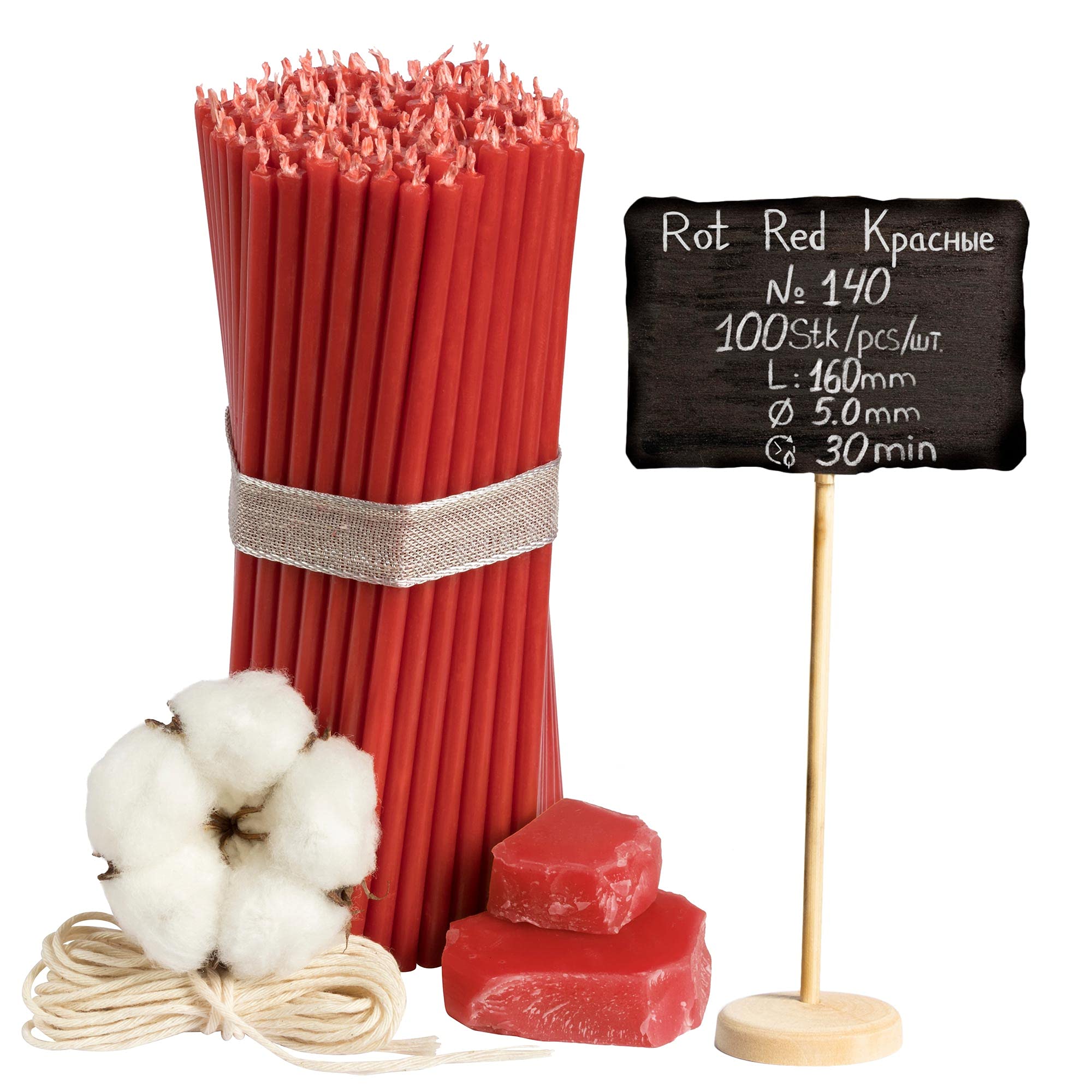 Candele Sottili / Candele In Cera D'api Pura Al 100% / Set Da - Foto 3