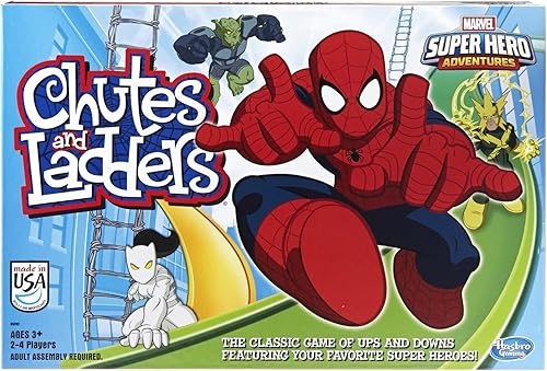 Juego toboganes y escaleras de "Spider-Man Web Warriors" por Marvel (versión inglés)